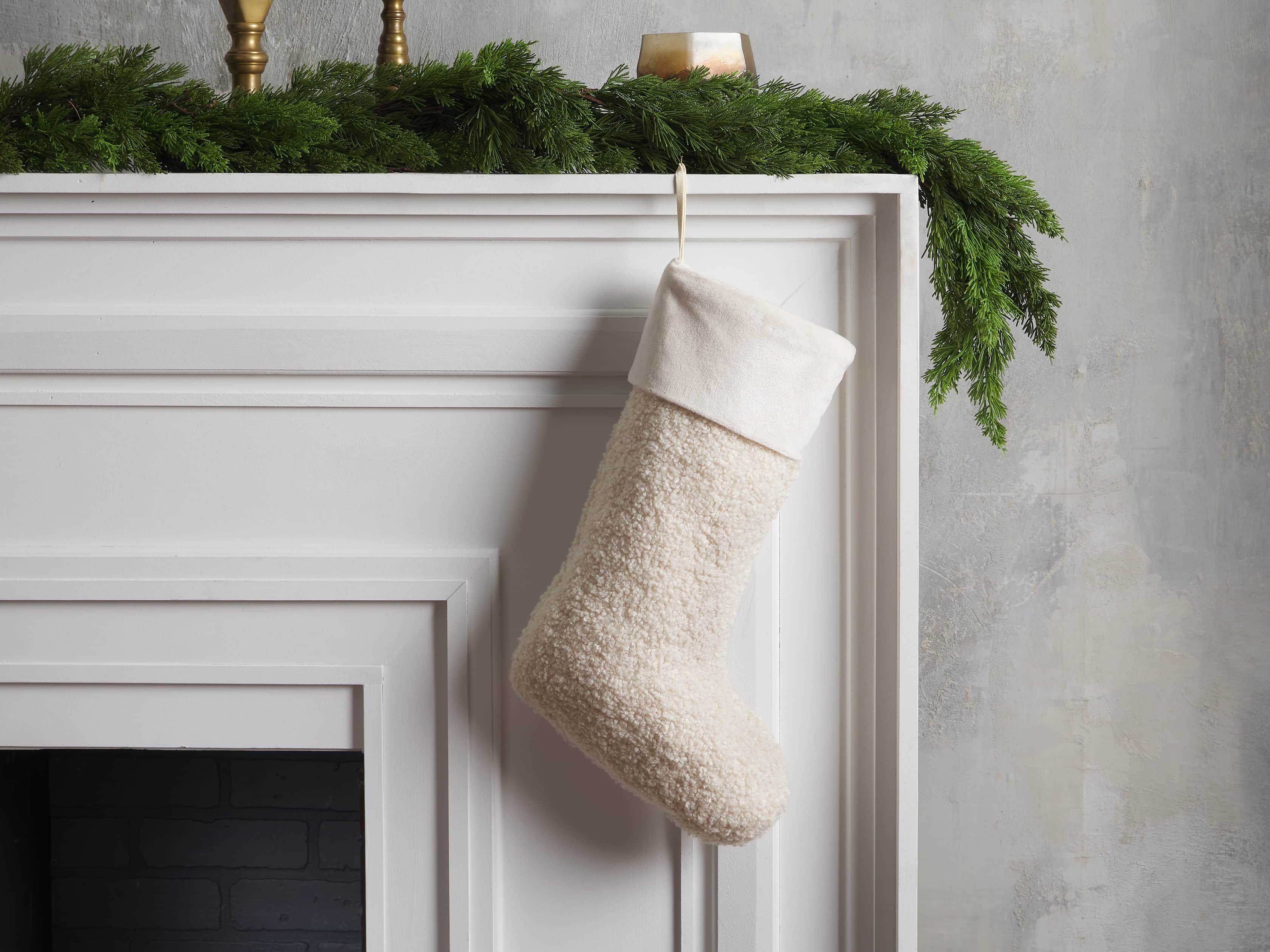 Faux Sherpa Stocking