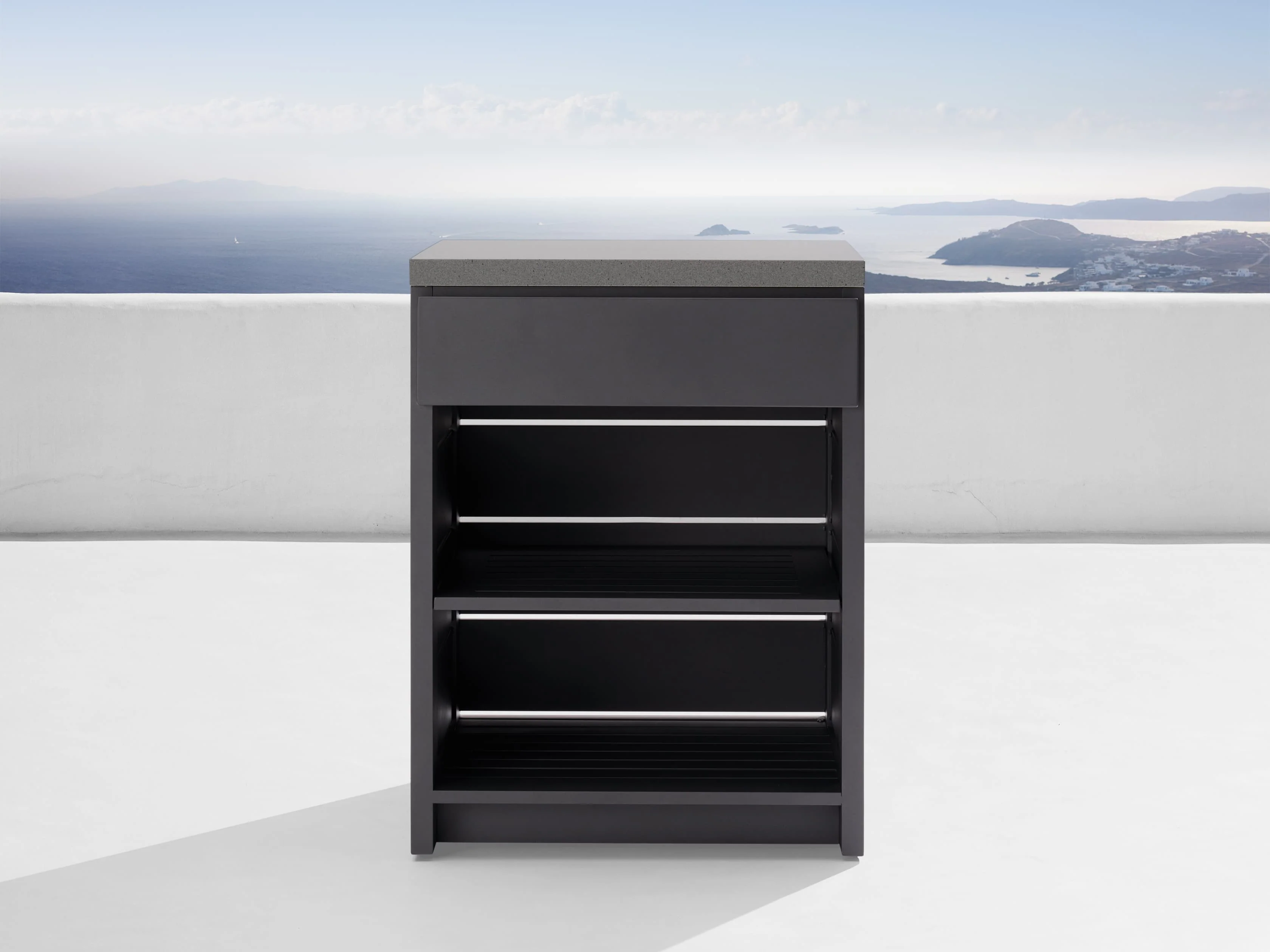 Outdoor Aluminum Modular Kitchen One Drawer Cabinet