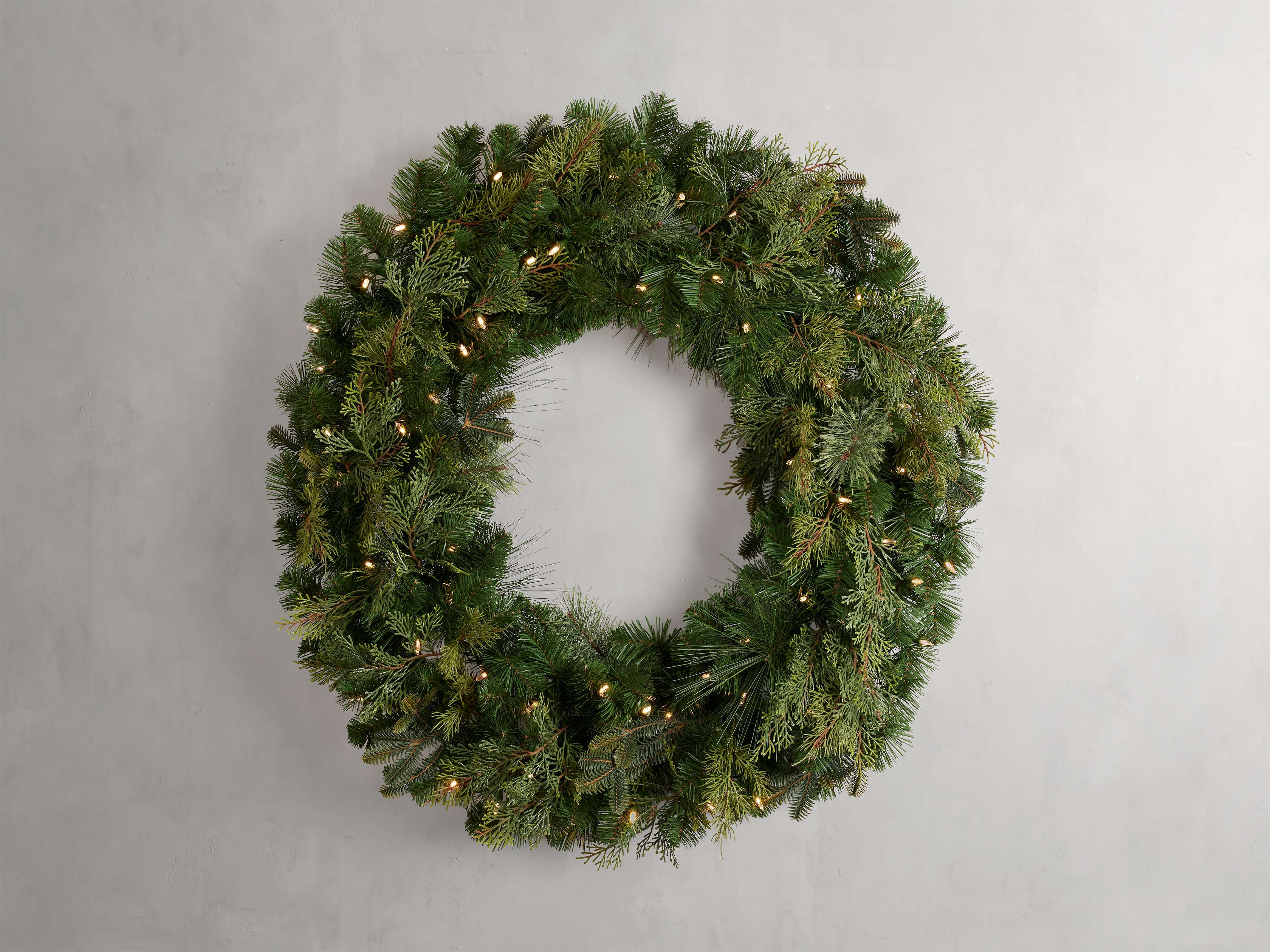 Faux Mixed Green Wreath