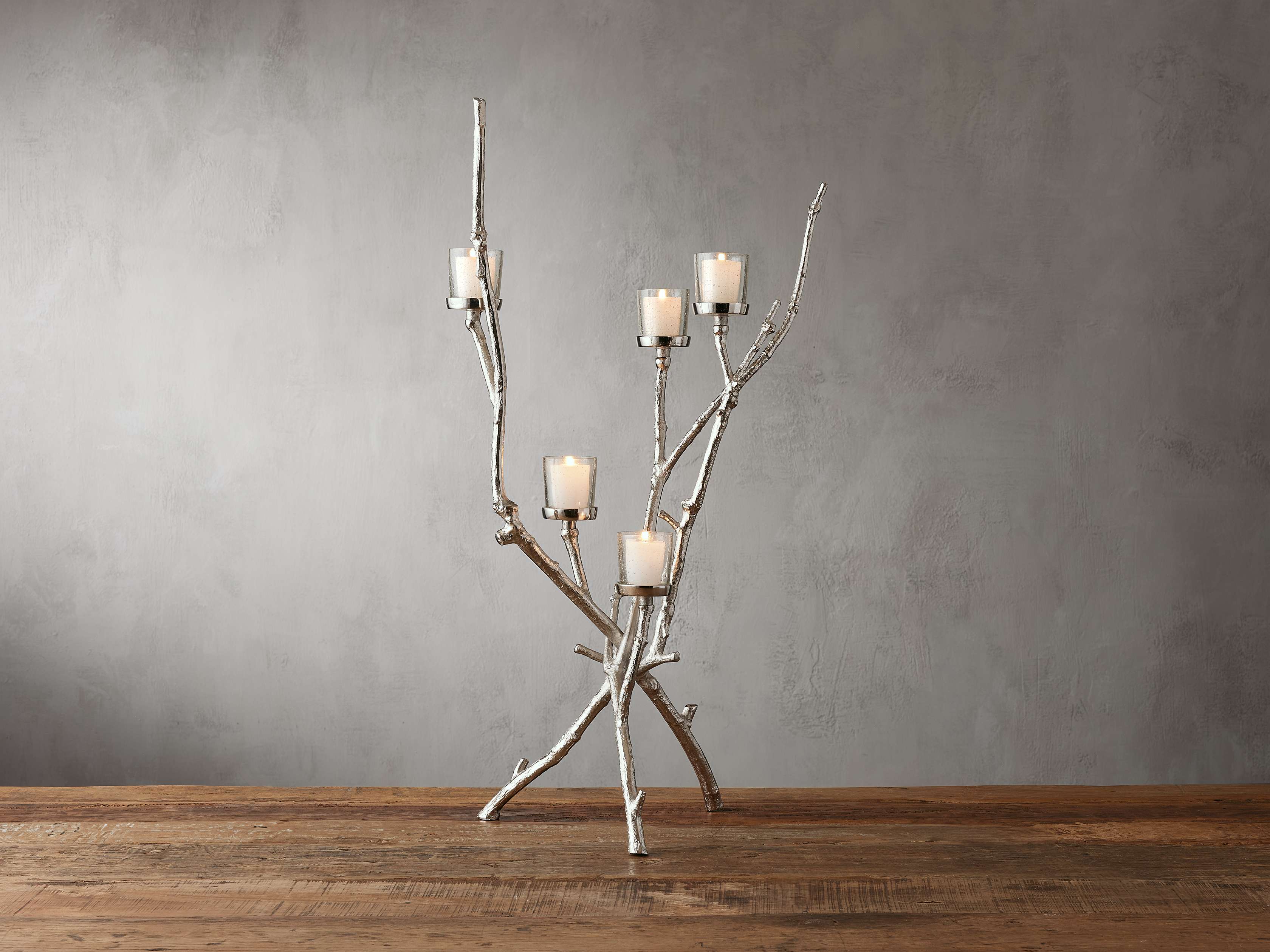 Branching Tealight Holder in Silver