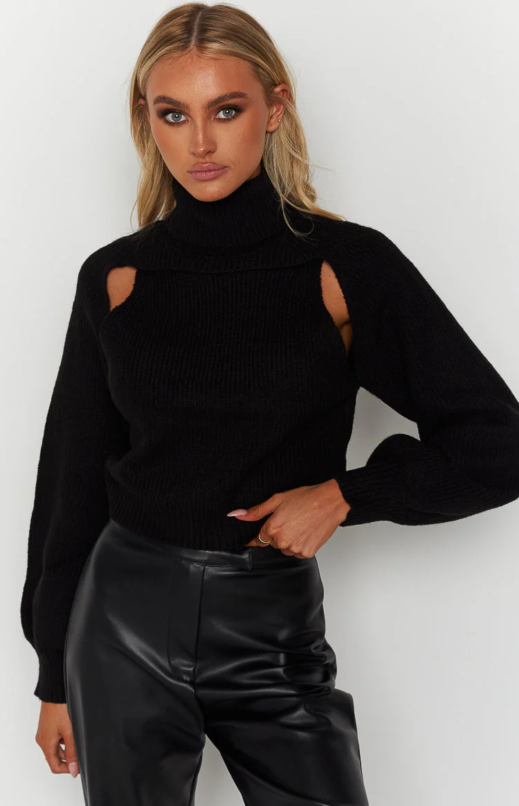Mayson Black Knit Sweater