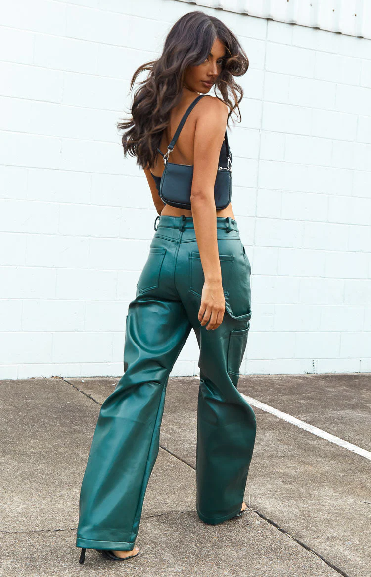 Lioness Miami Vice Moss PU Pants