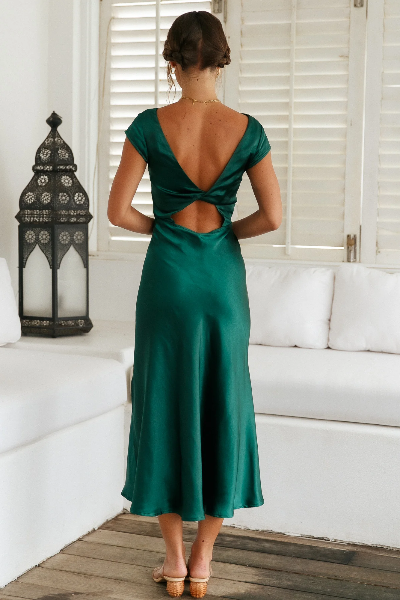 One Last Song Maxi Dress Forest Green