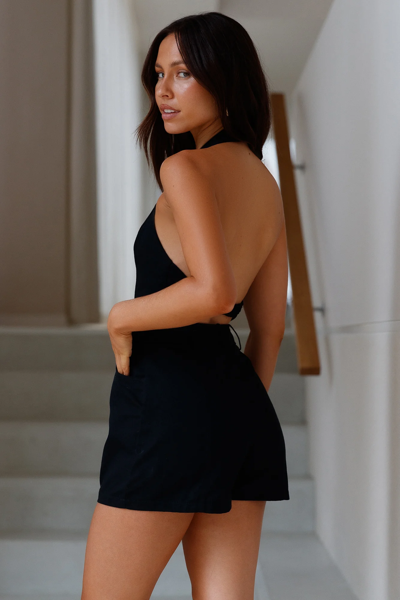 Little Things Romper Black