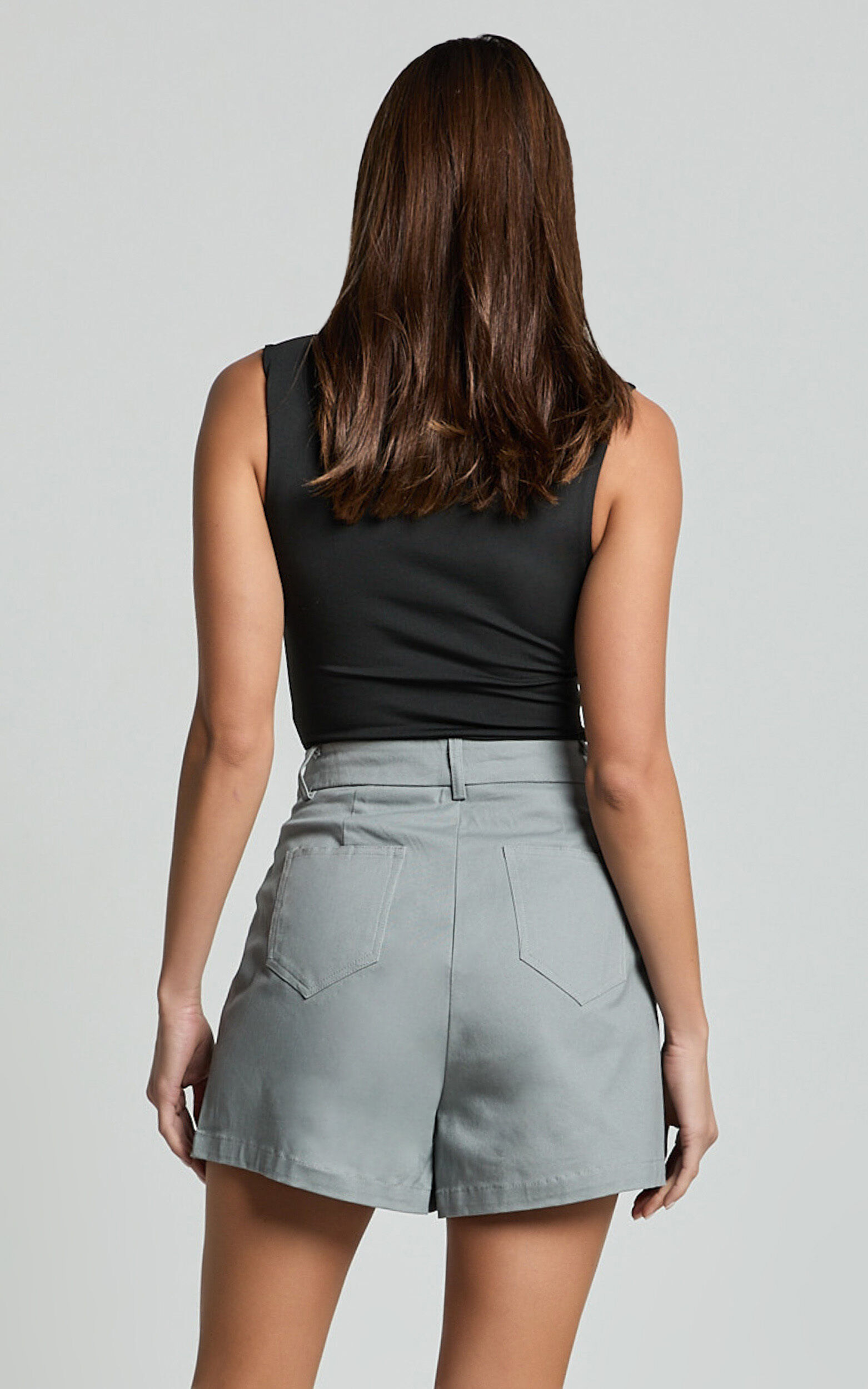 Gerry Skort - Twill Wrap Front Skort in Slate
