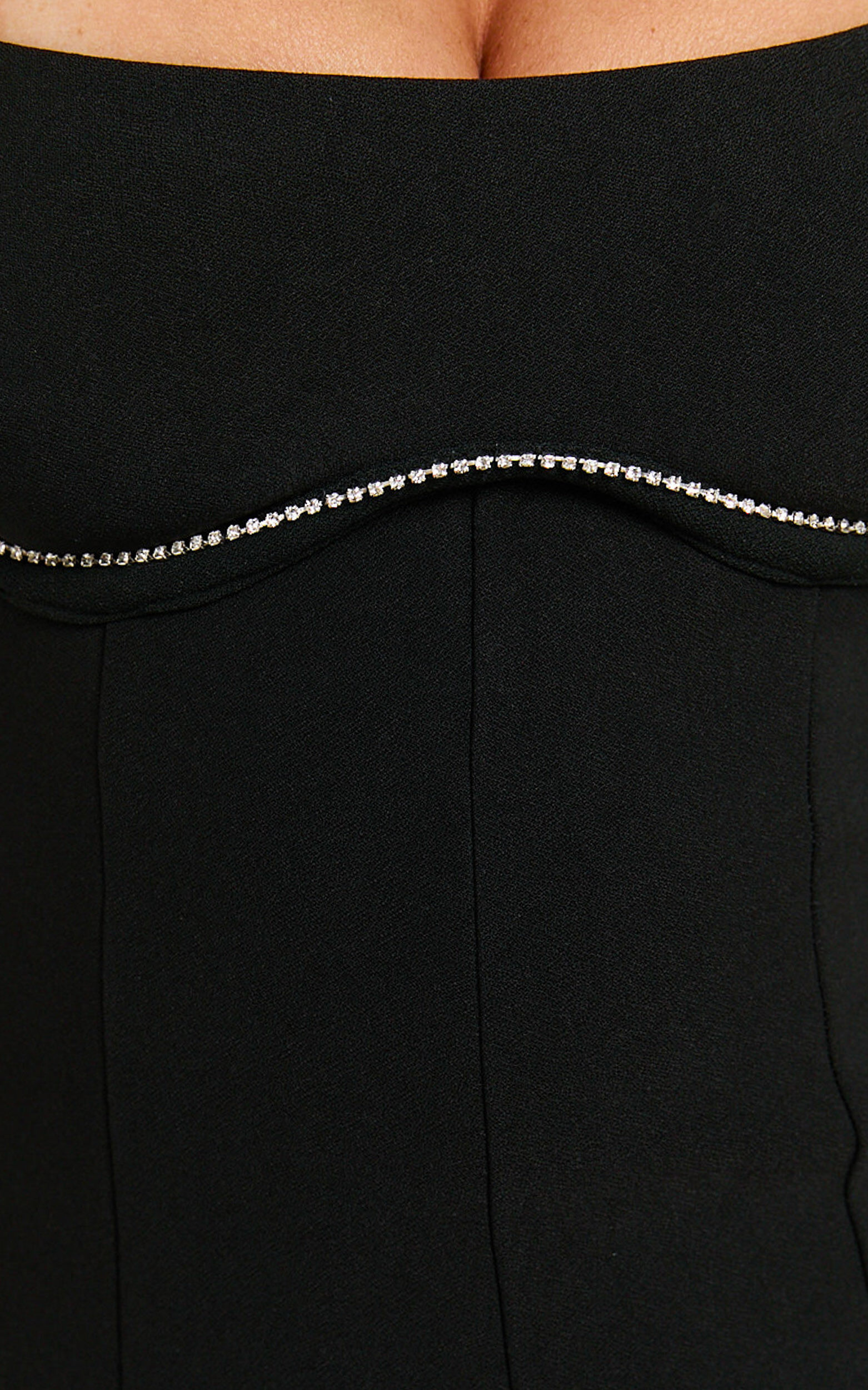 Sheryl Mini Dress - Sleeveless with Bust Detailing Dress in Black