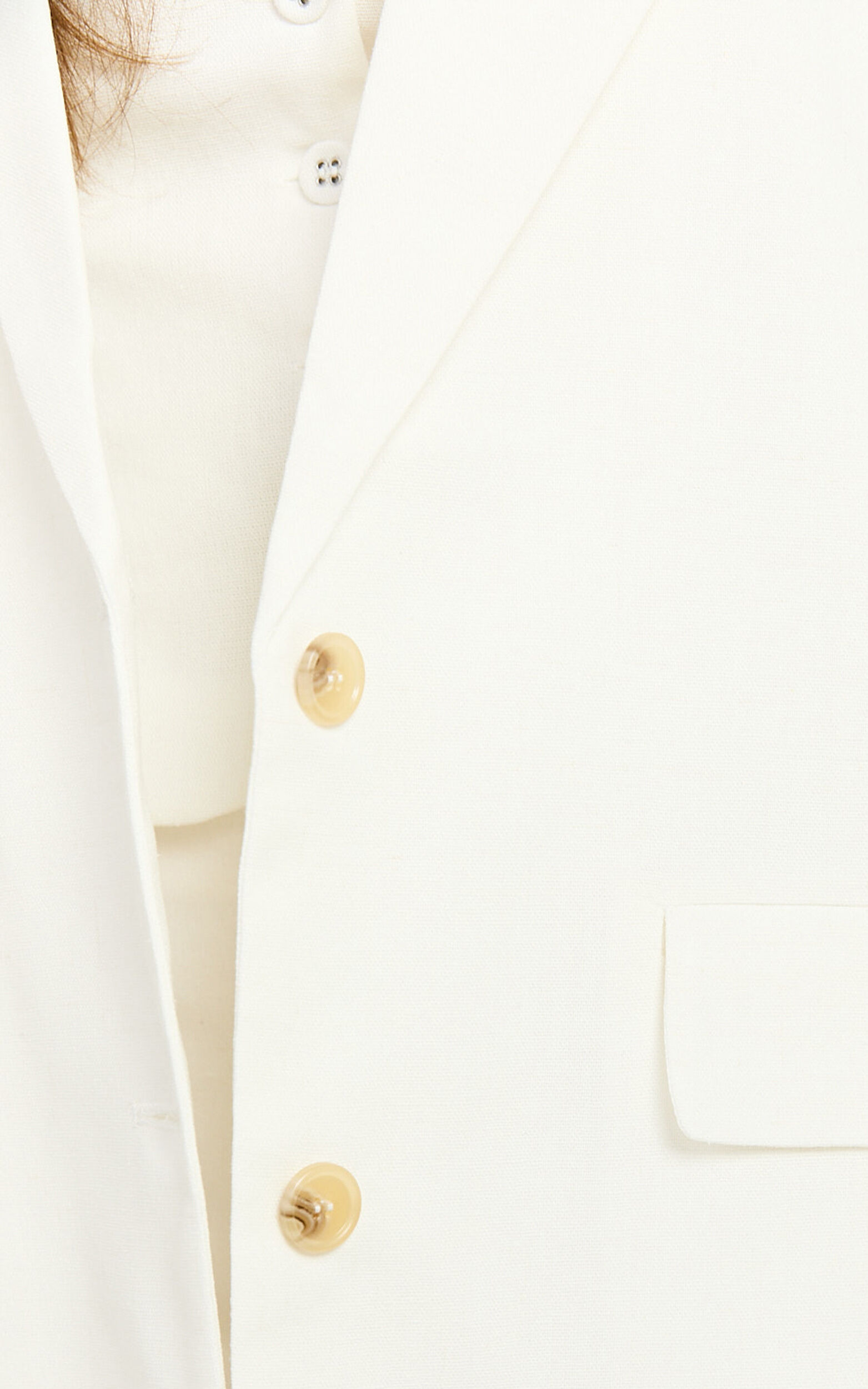 Loralie Blazer - Oversized Linen Boyfriend Fit Blazer in White