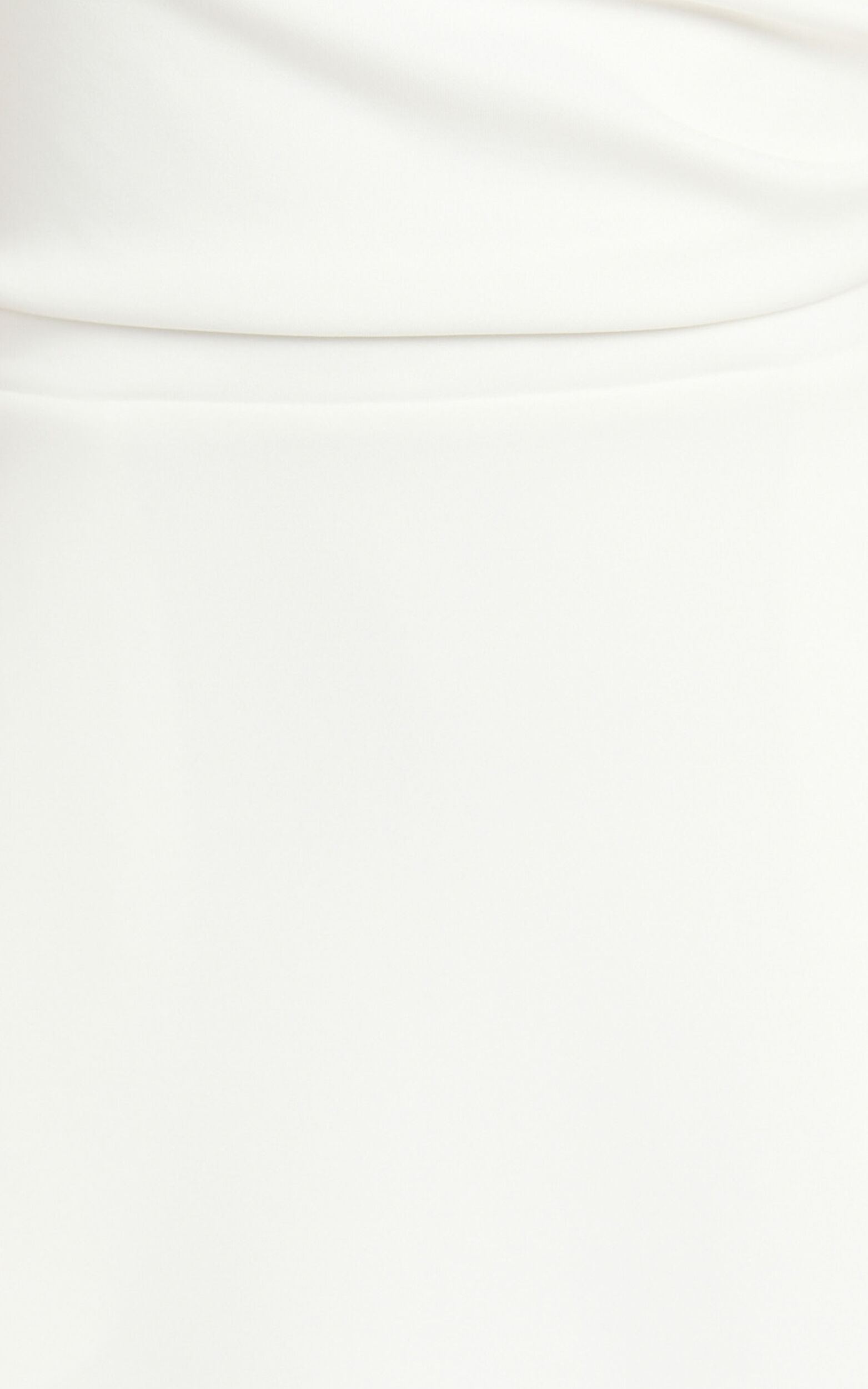 Macy Midi Dress - High Neck A Line Dress in Off White