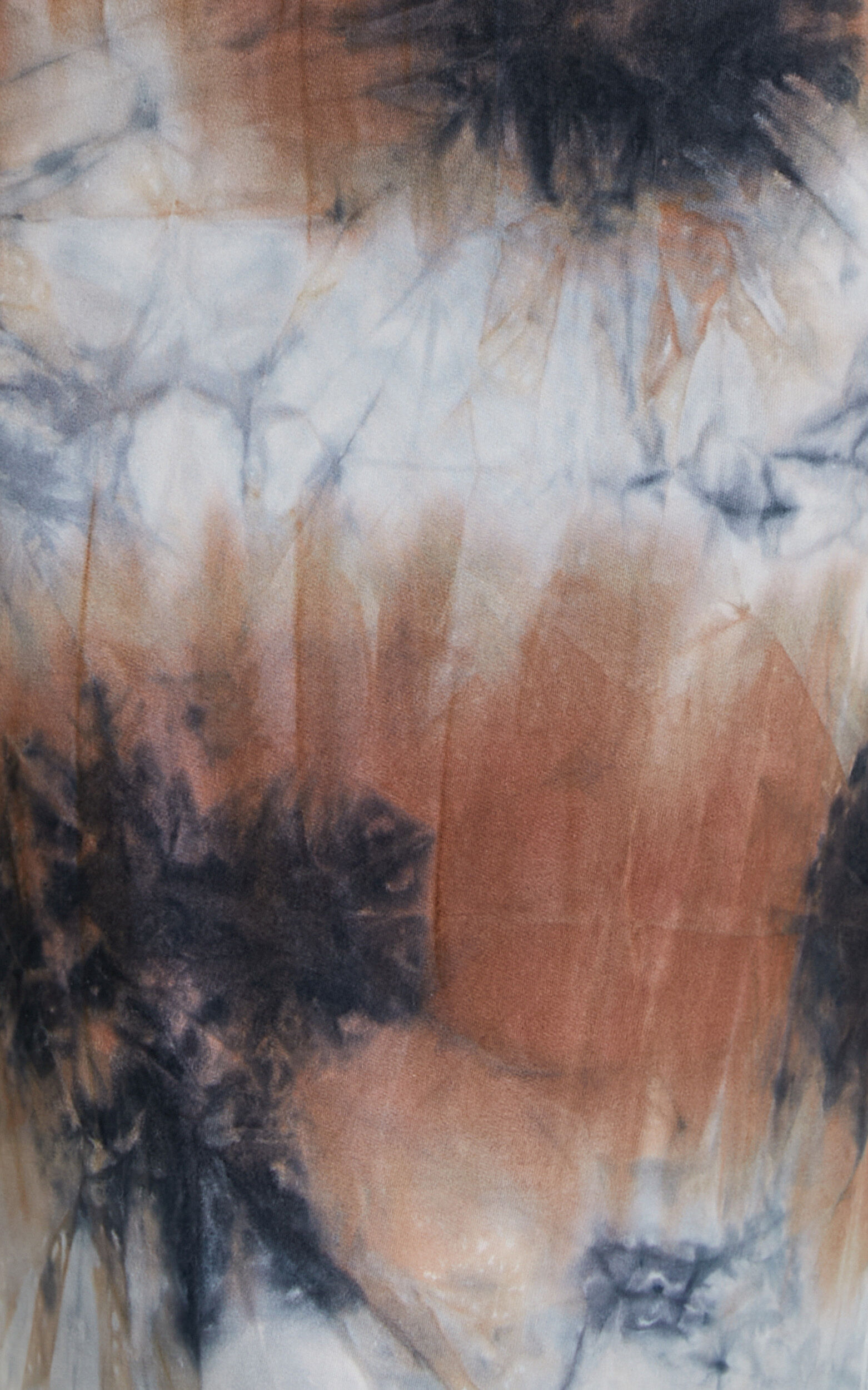 Amayra Midi Dress - High Neck Bodycon Dress in Blue Tie Dye