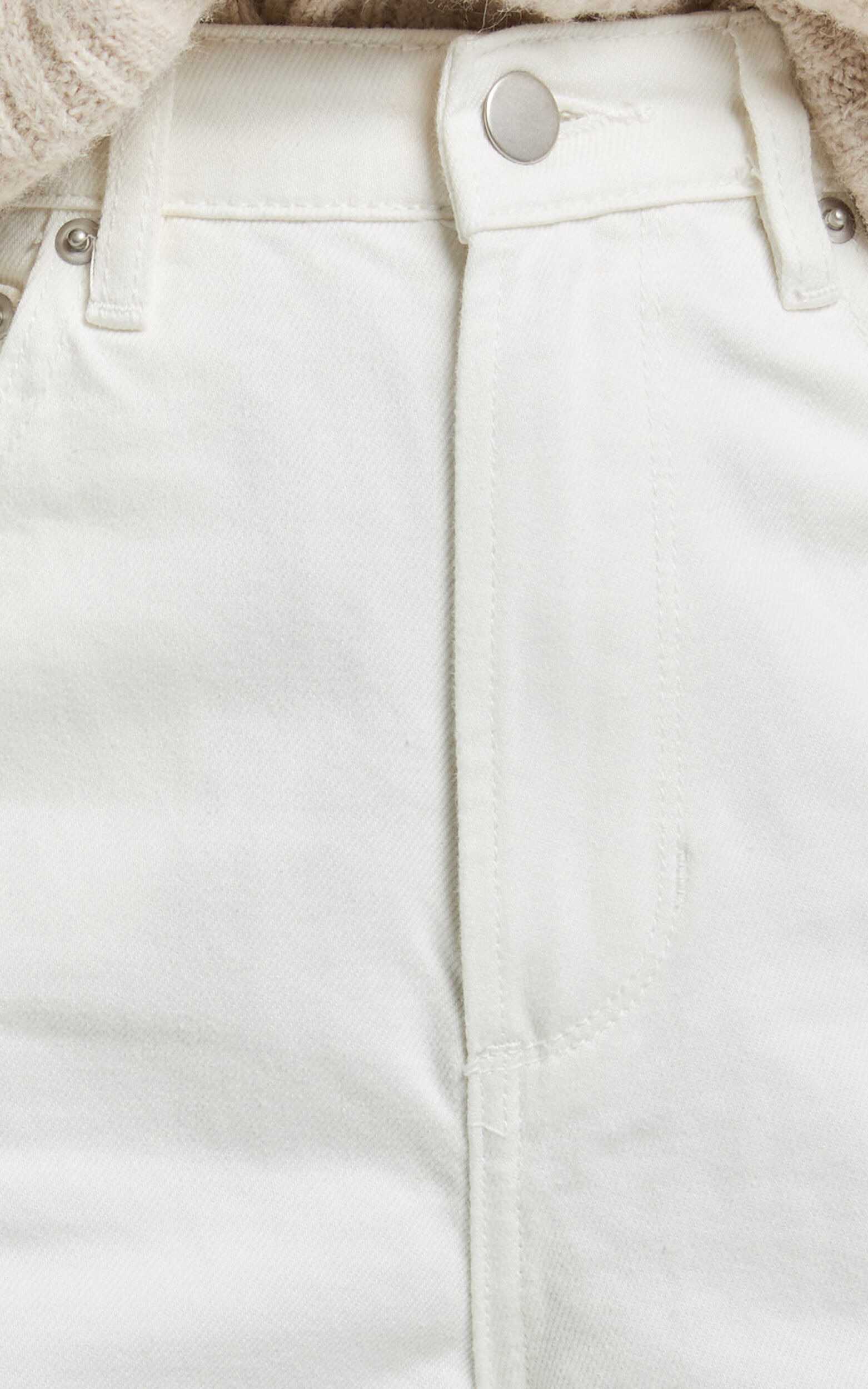 Dexter Jeans - High Waisted Straight Leg Denim Jeans in Ecru