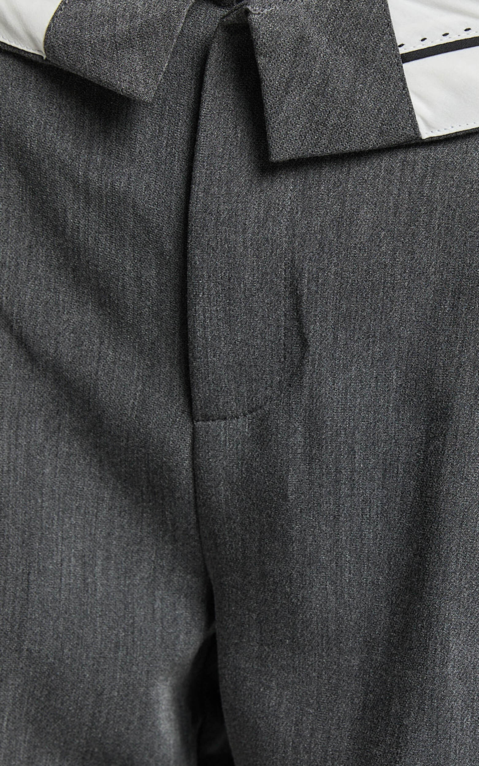 Attica Pants - Foldover Waistband Tailored Pants in Charcoal