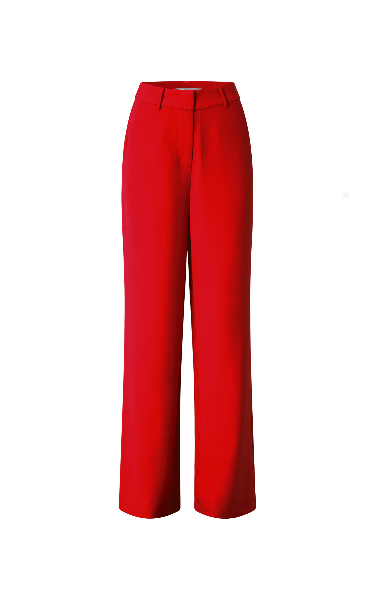 Bonnie Pants - High Waisted Tailored Wide Leg Pants in Red