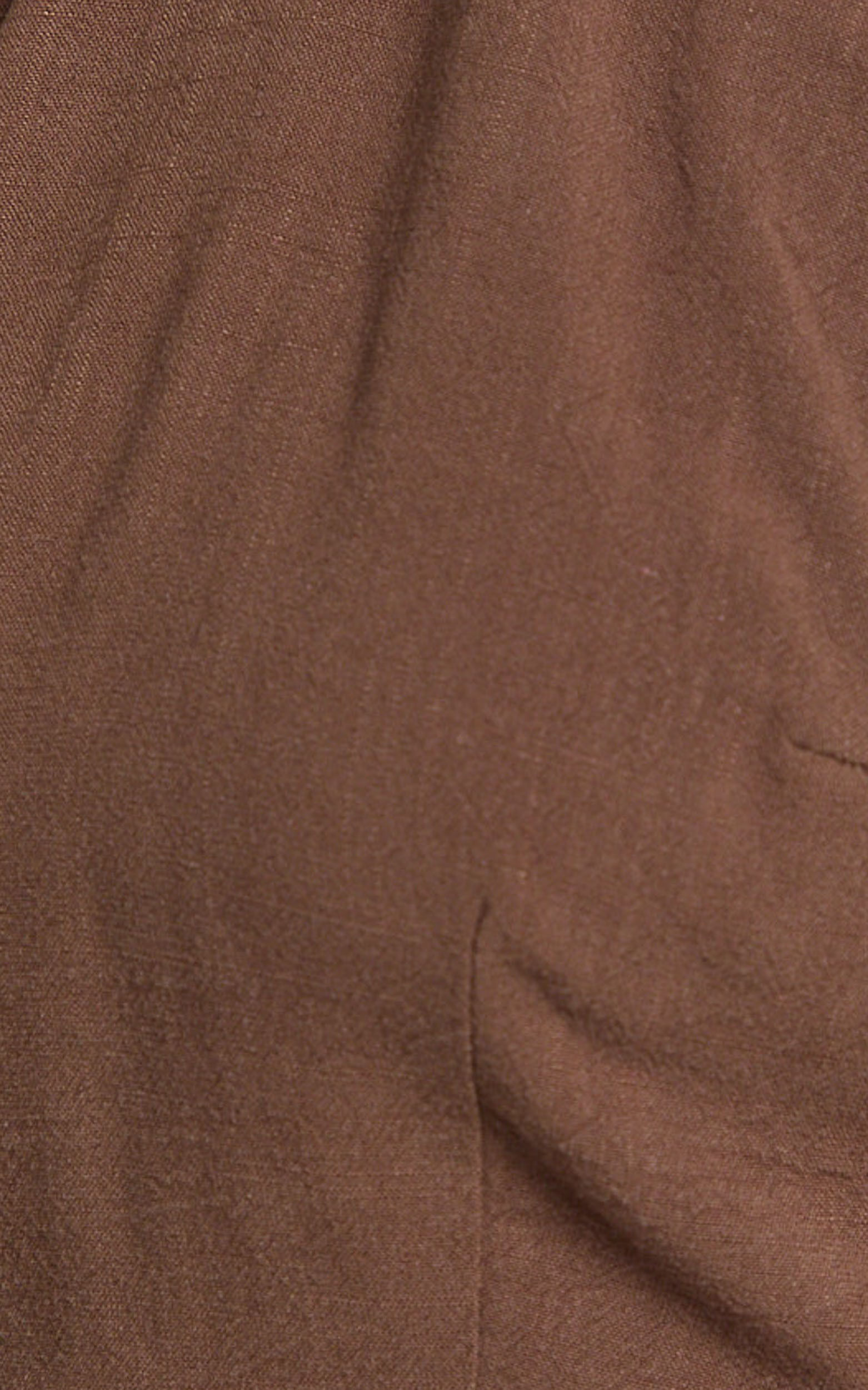 Chelsea Two Piece Set - Linen Halter Neck Top and Bias Cut Sheer Maxi Skirt in Chocolate