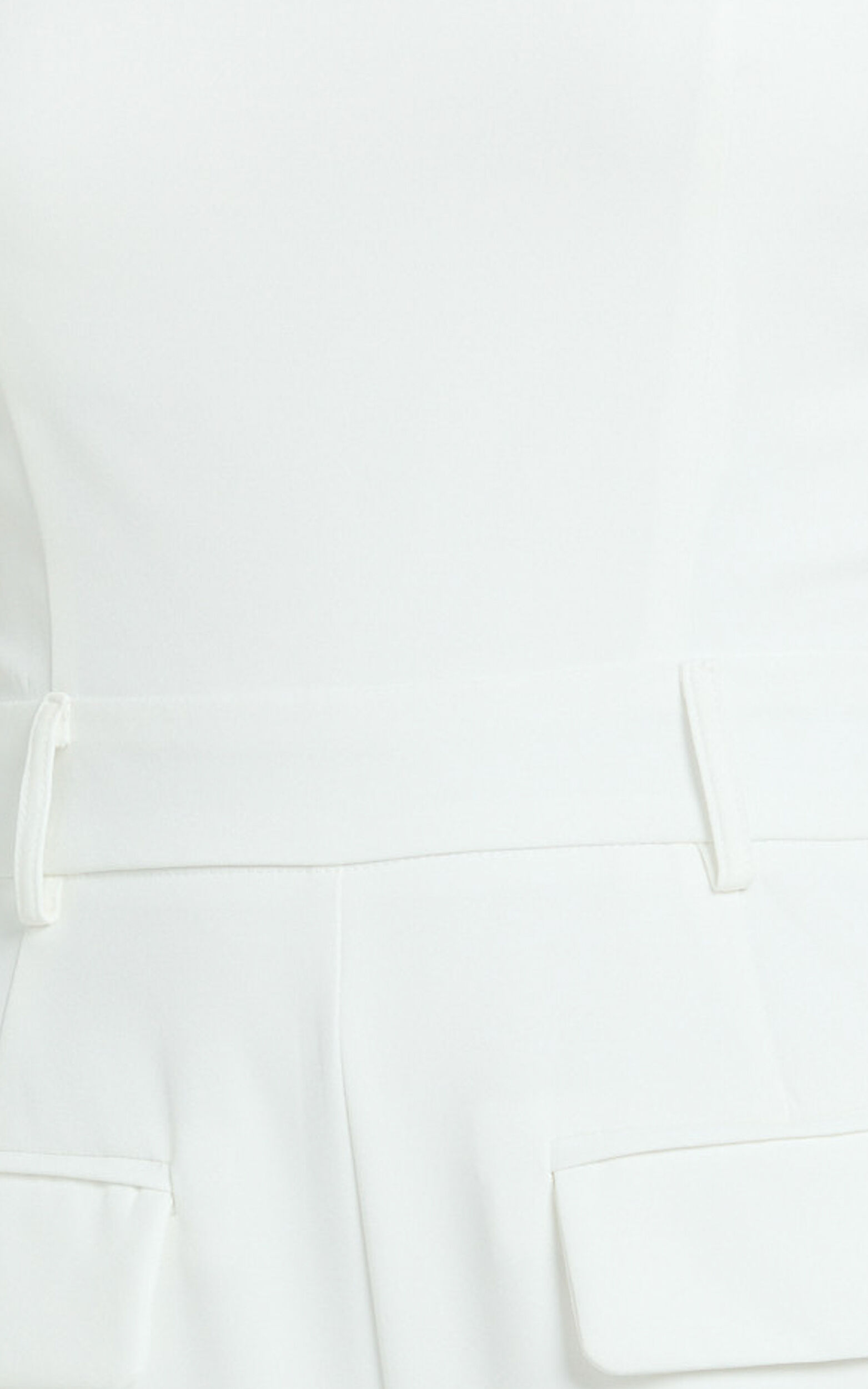 Koko Jumpsuit - Square Neck Halter Tailored Jumpsuit in White