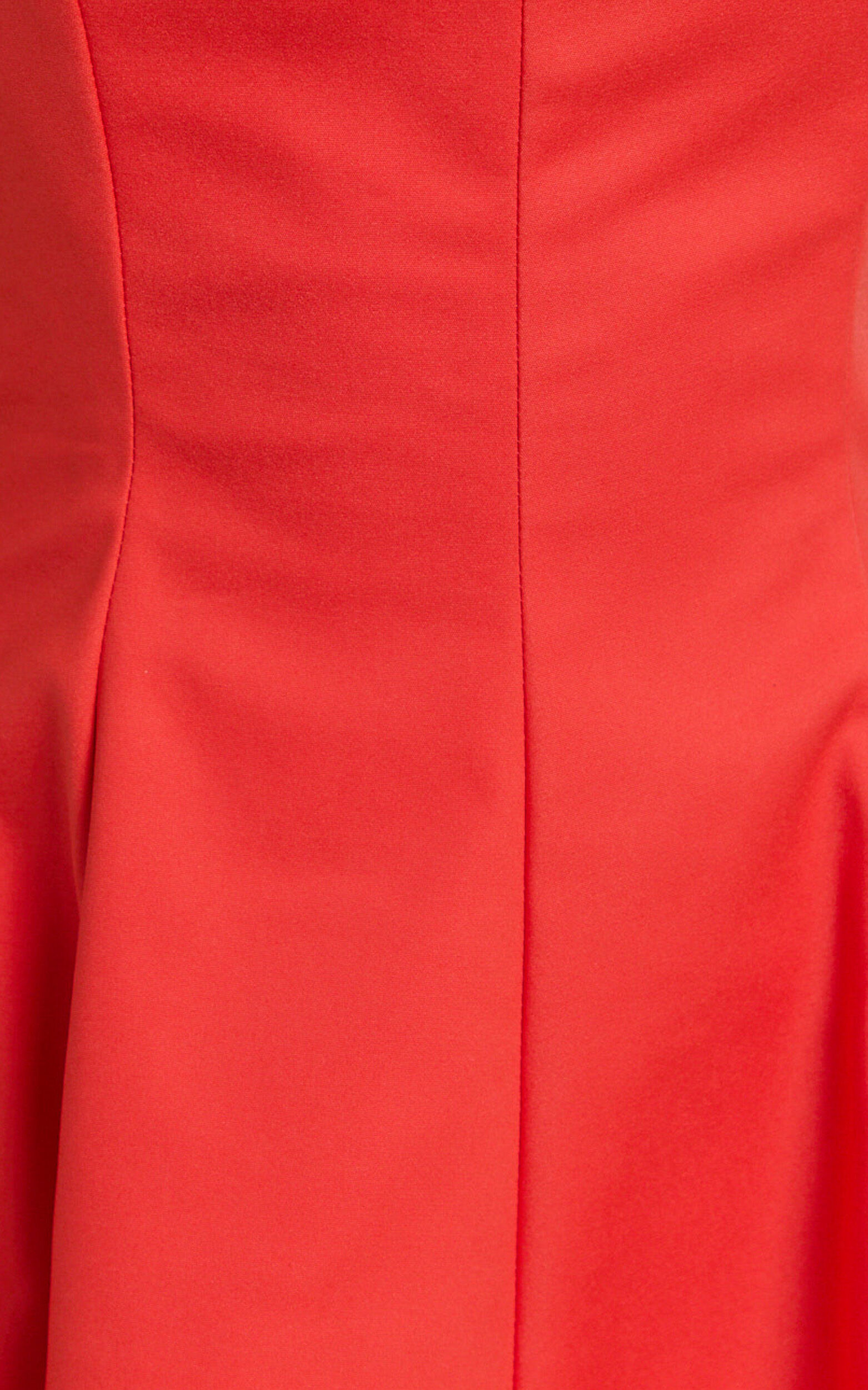 Nadine Mini Dress - Square Neck Halterneck Flare Skirt Dress in Red