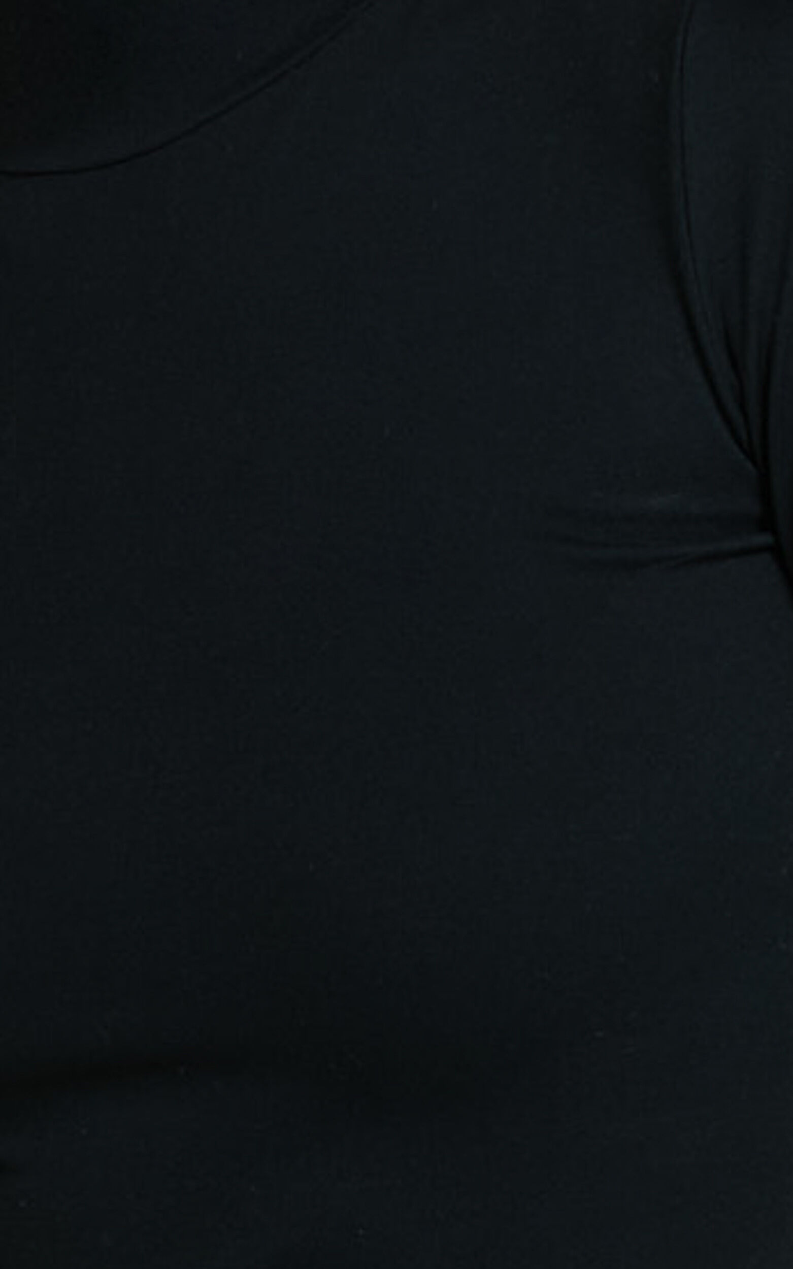 Elmira Bodysuit - Long Sleeve High Neck Bodysuit in Black