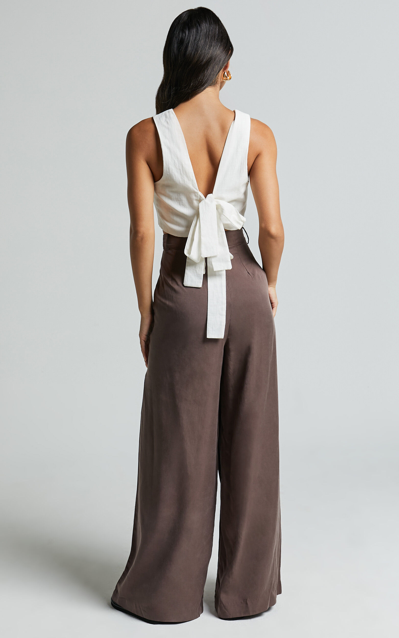 Clarke Pants - High Waist Wide Leg Pants in Slate