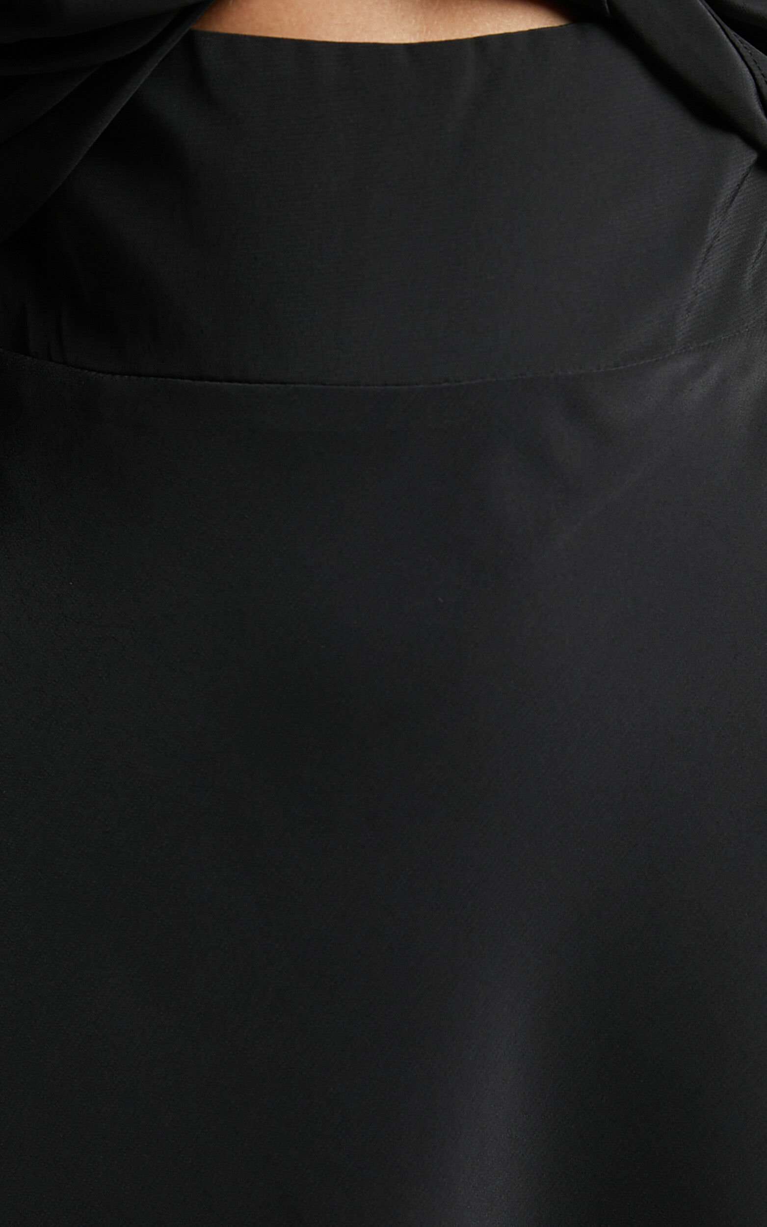 Pilar Mini Dress - Twist Front Long Sleeve Dress in Black