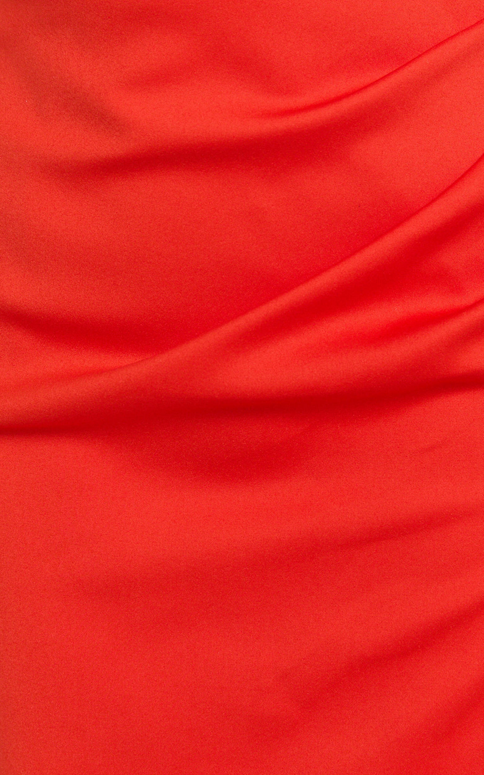 Alissa Midi Dress - Bustier Strappy Pleat Side Fitted Dress in Tangerine