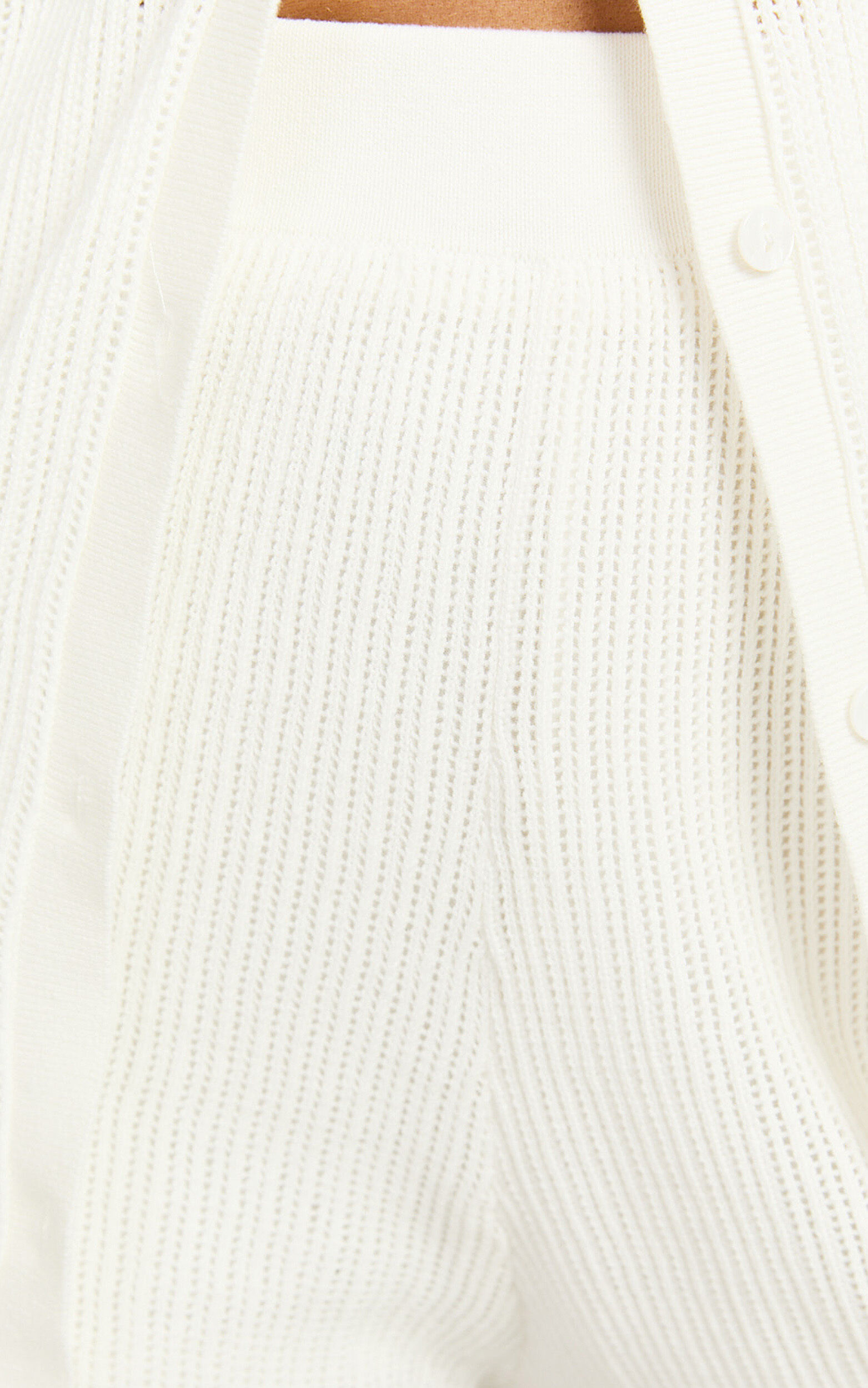 Tristan Shorts - Crochet Knit Relaxed Shorts in Cream