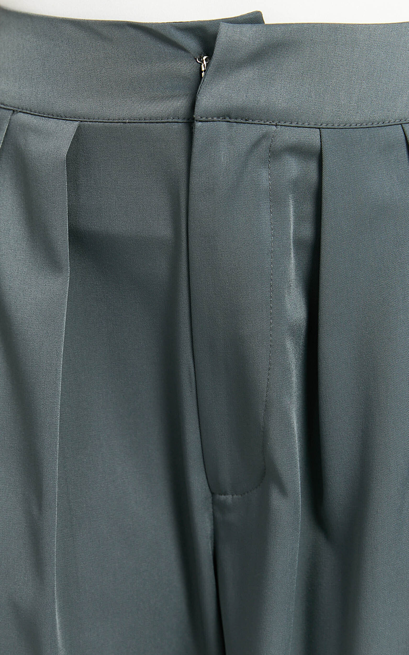 Denver Pant - High Waisted Straight Leg Full Length in Charcoal