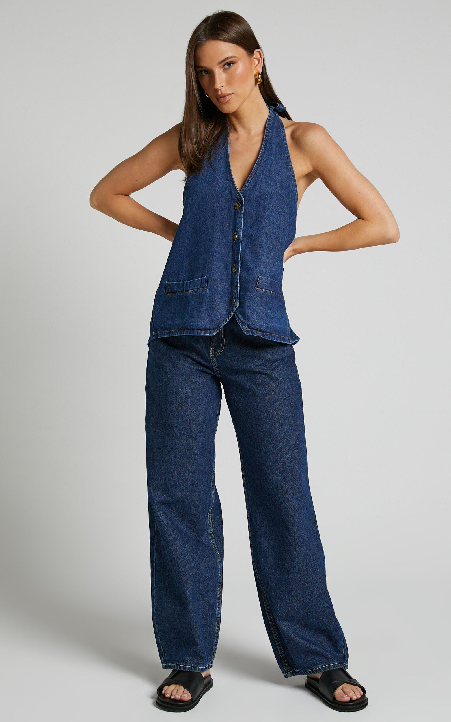 Lioness - Hills Halter in Dark Denim