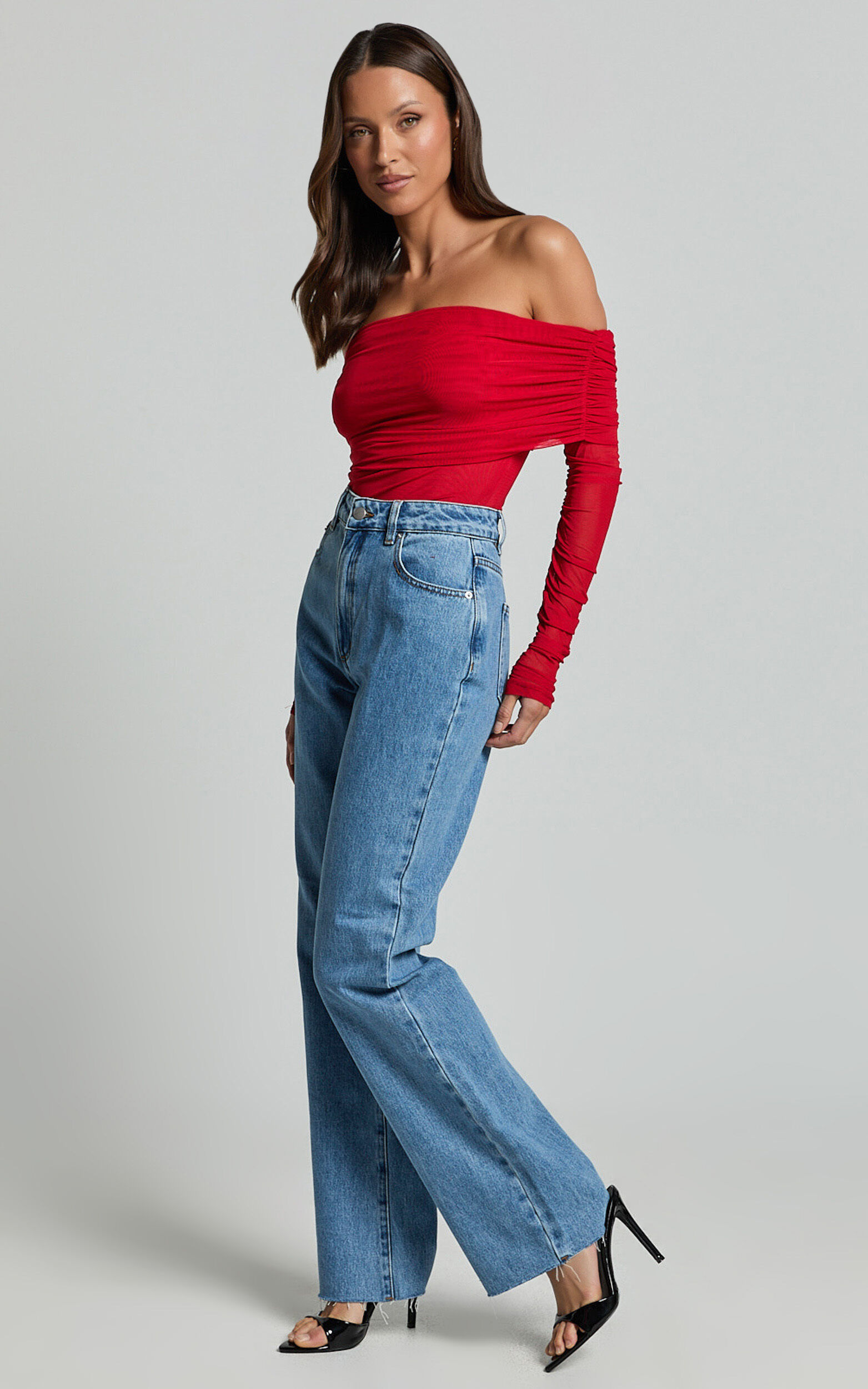 Dexter Jeans - High Waisted Straight Leg Denim Jeans in Blue