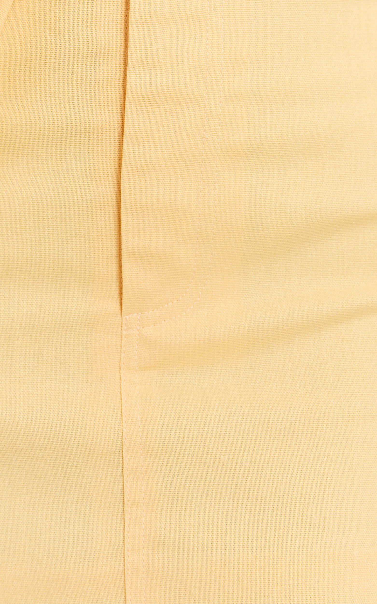 Farrow Mini Skirt - Tailored Linen Skirt in Lemon