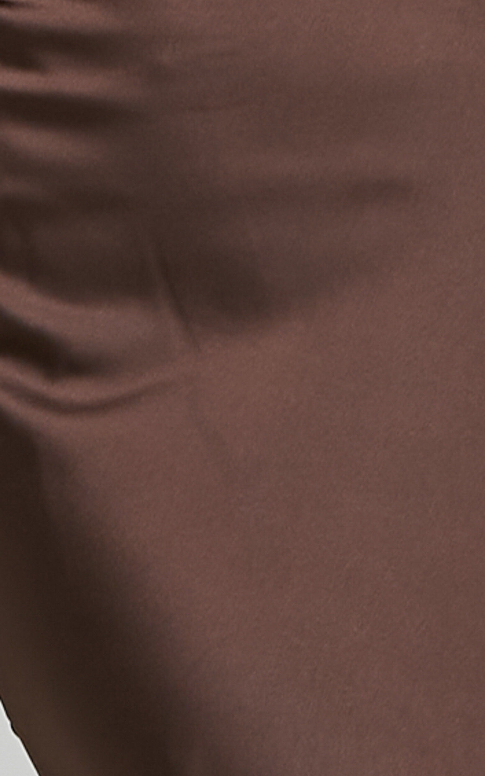 Lunaria Maxi Dress - Cowl Mermaid Slip Dress in Chocolate Satin