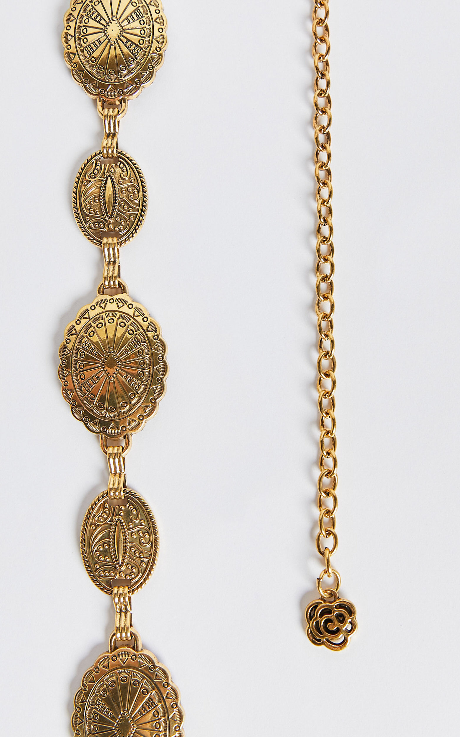 Bellerose Belt - Gold Circle Detail Chain Belt in Gold