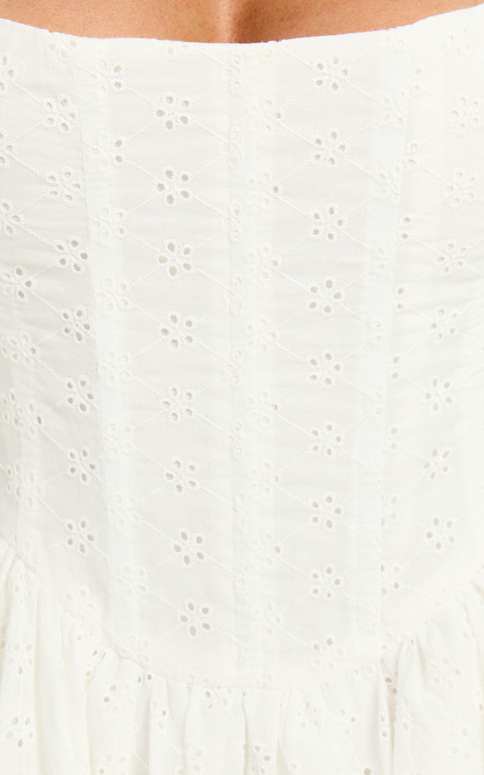 Edelyn Mini Dress - Corset Front Gathered Dress in White