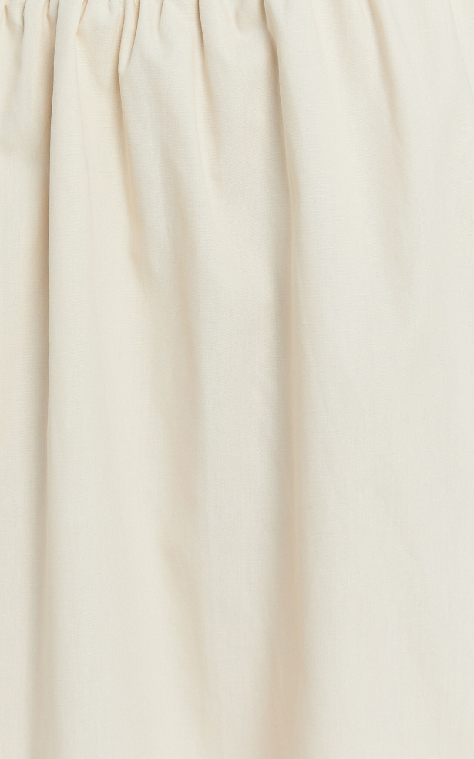 Hermi Midi Dress - Ribbed Bodice V Neck Dress in Cream