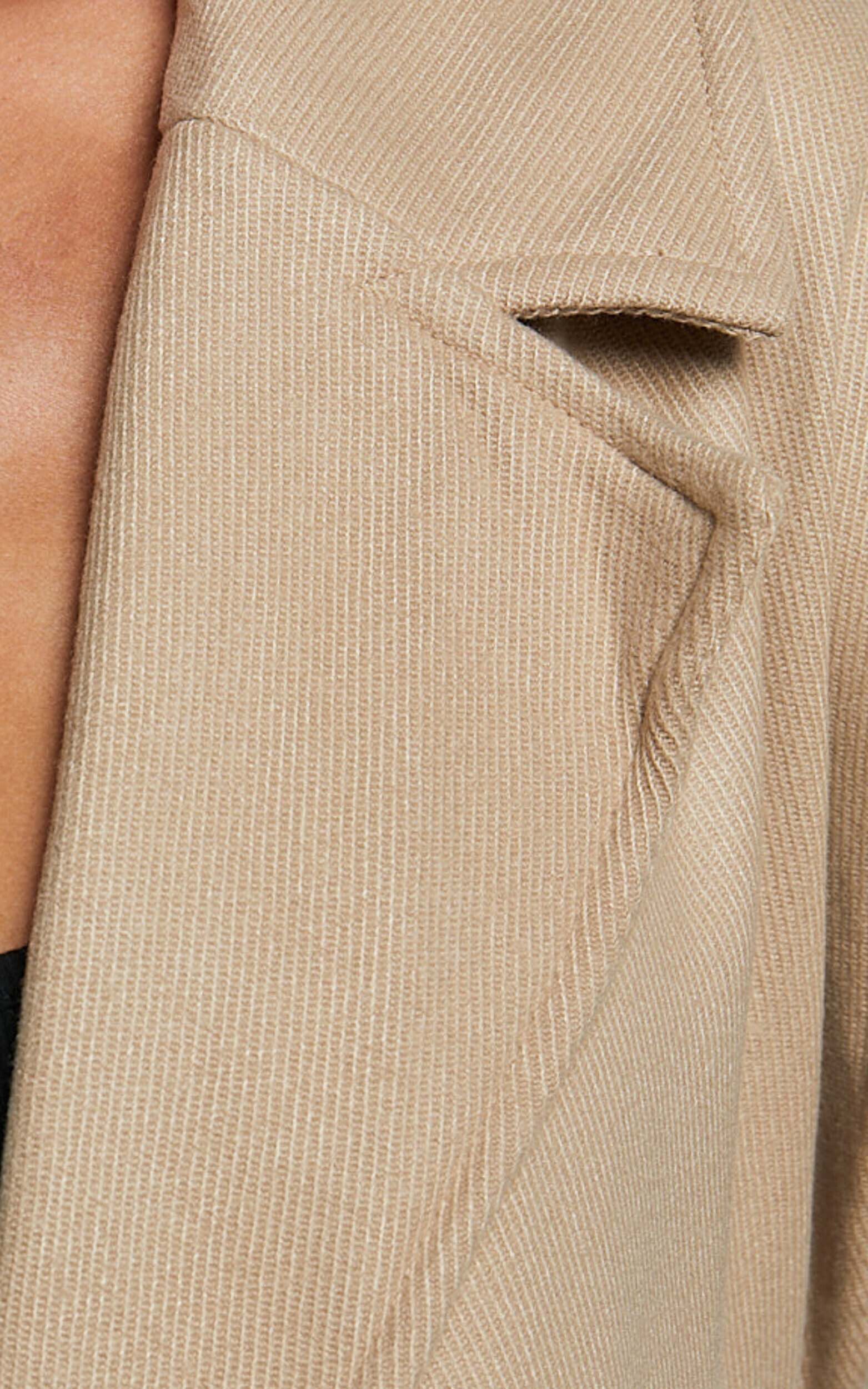 Mella Coat - Belted Longline Coat in Camel