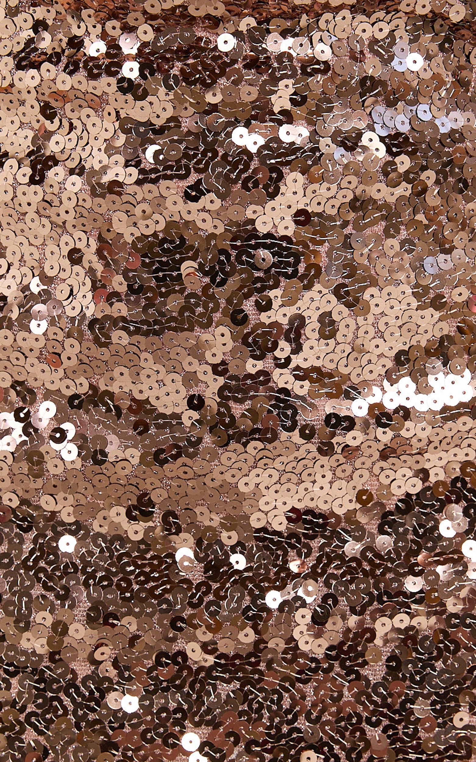 Spencer Skort - Mid Waist Sequin Mini Skort in Bronze