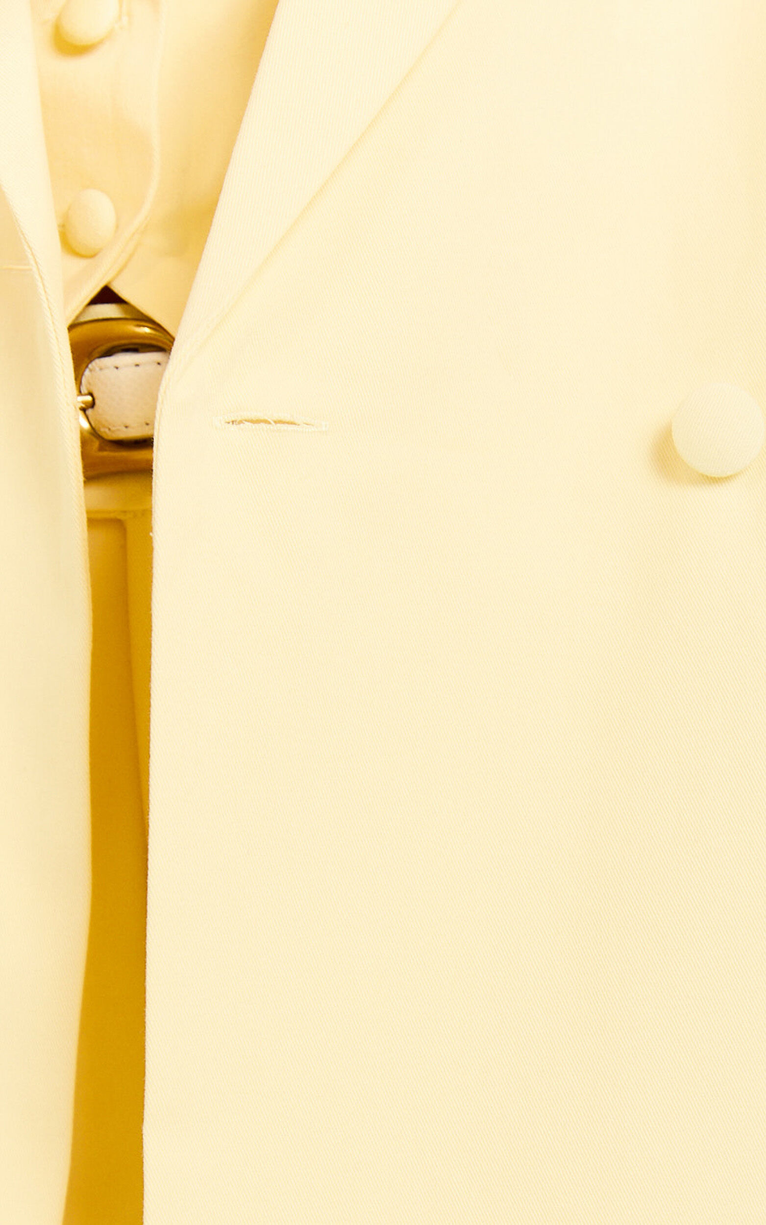 Virginia Jacket - Oversized Double Breasted Blazer in Pastel Yellow