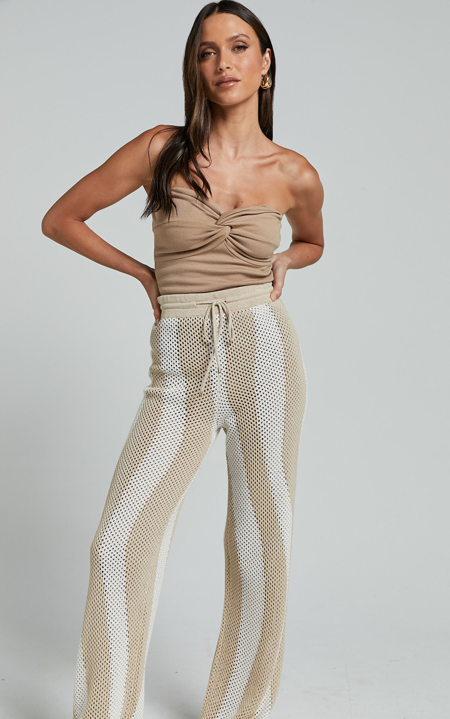 Runaway The Label - Zanzibar Pants in Sand/White