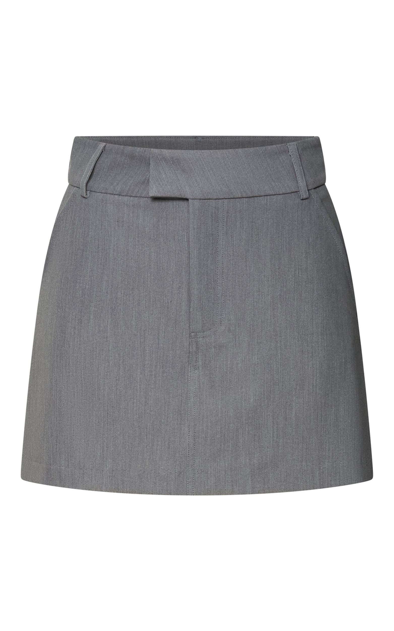 Hope Skort - High Waisted Mini Skort in Grey