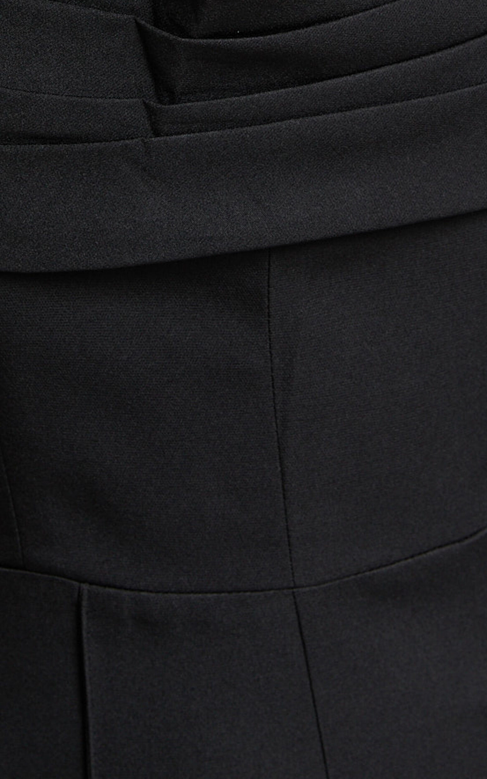 Stacey Jumpsuit - Strapless Cowl Wide Leg Jumpsuit in Black