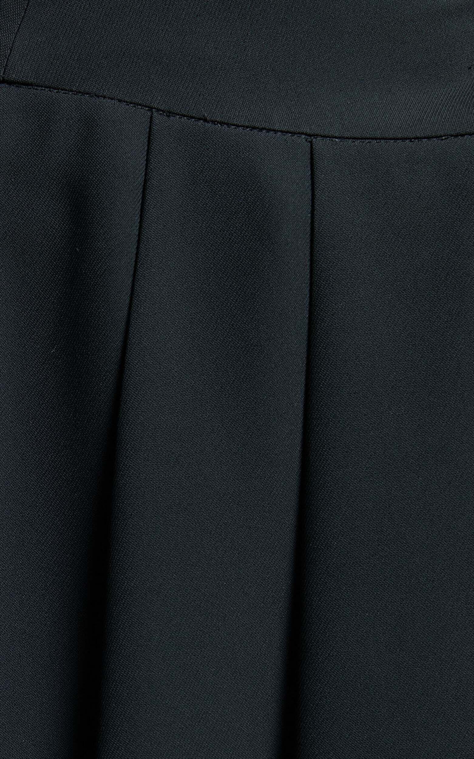 Charla Skort - Pleated Mini Skort in Black