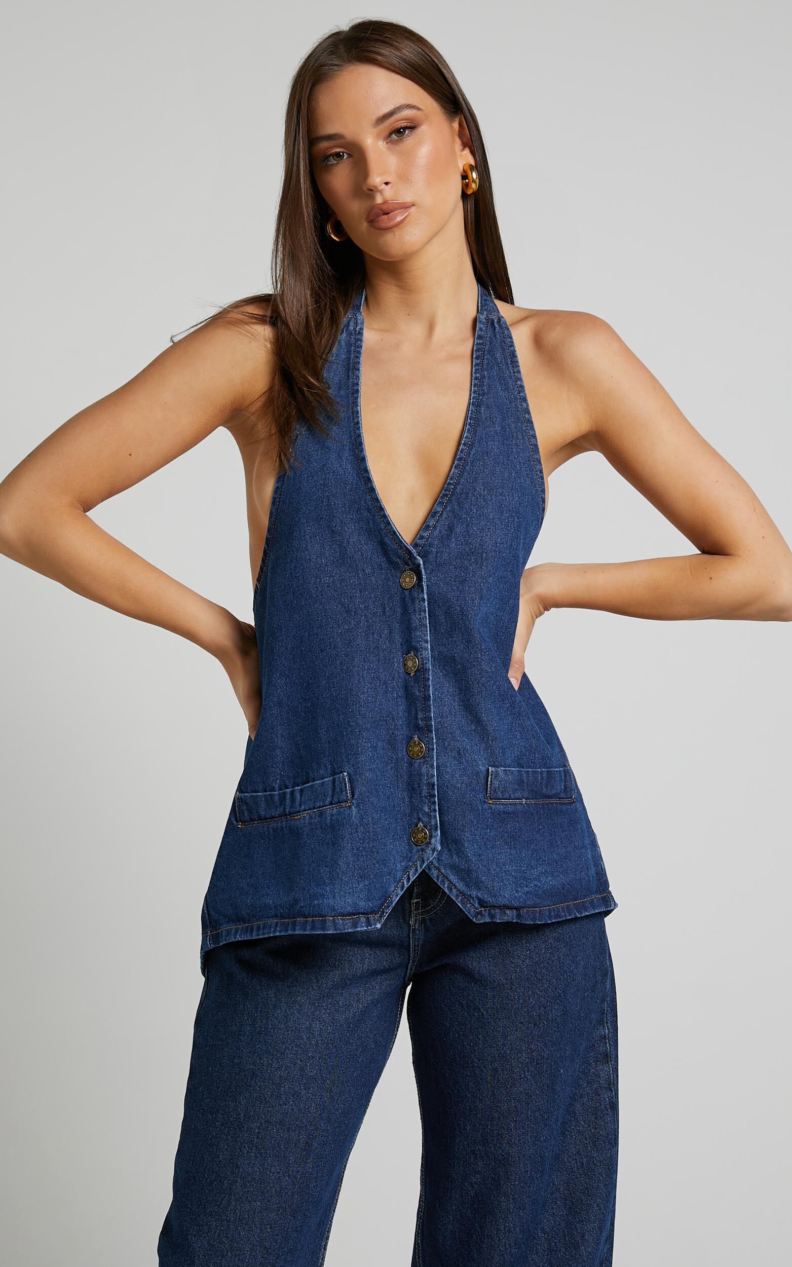 Lioness - Hills Halter in Dark Denim