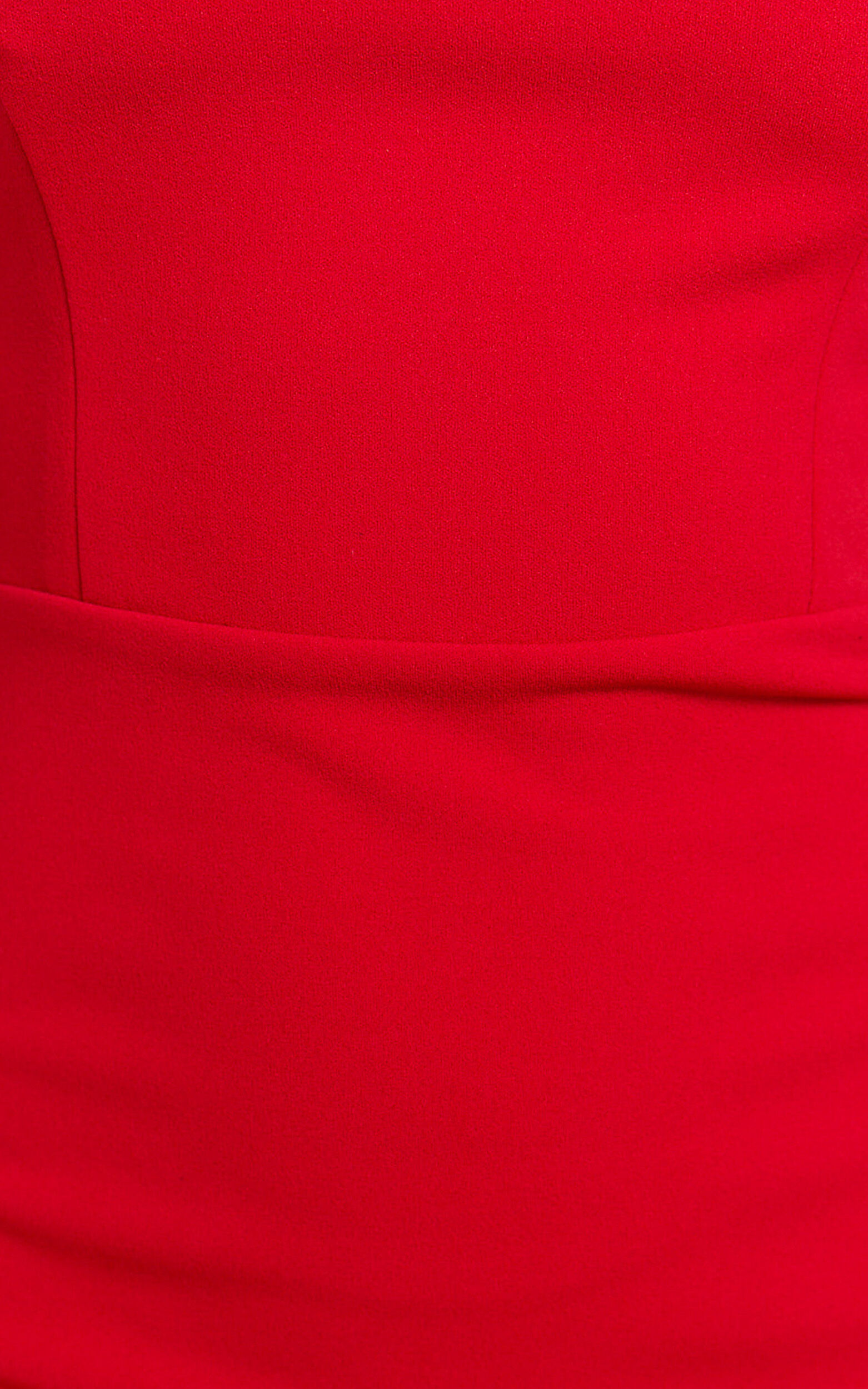 Salome Midi Dress - Halter Neck Column Dress in Red