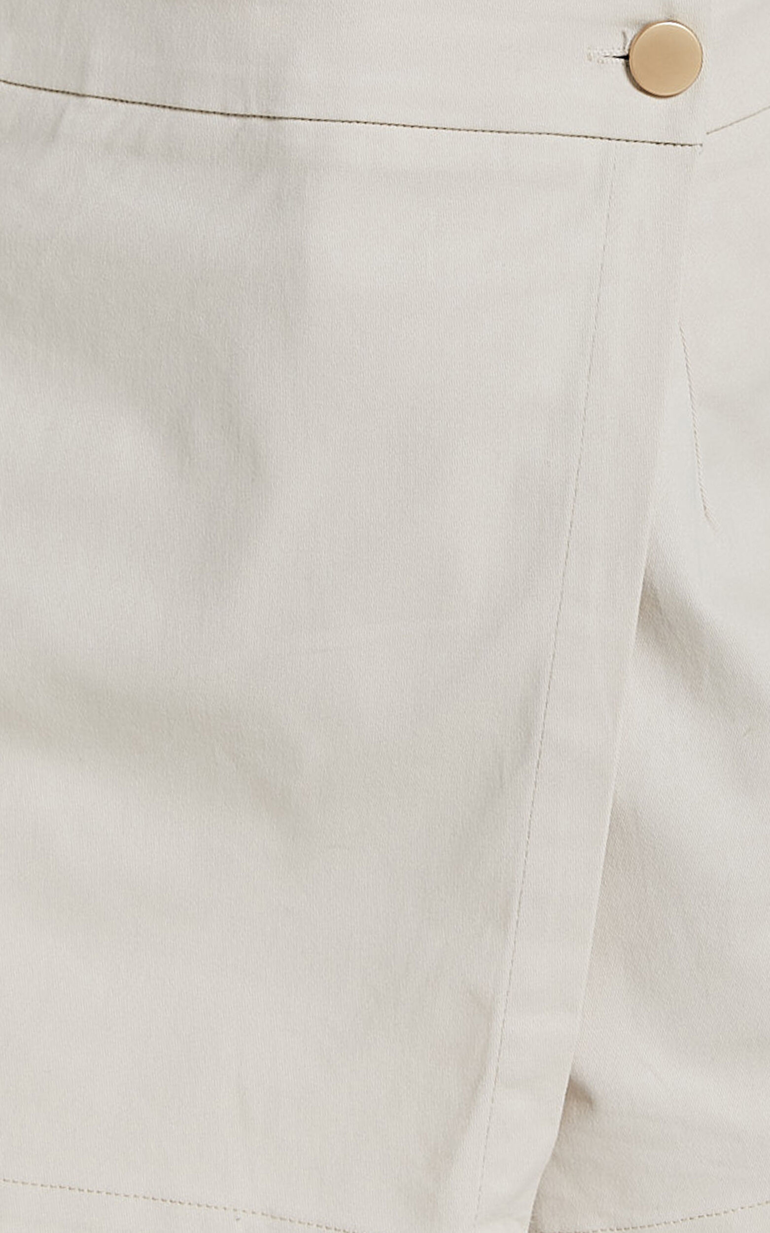 Gerry Skort - Twill Wrap Front Skort in Oyster