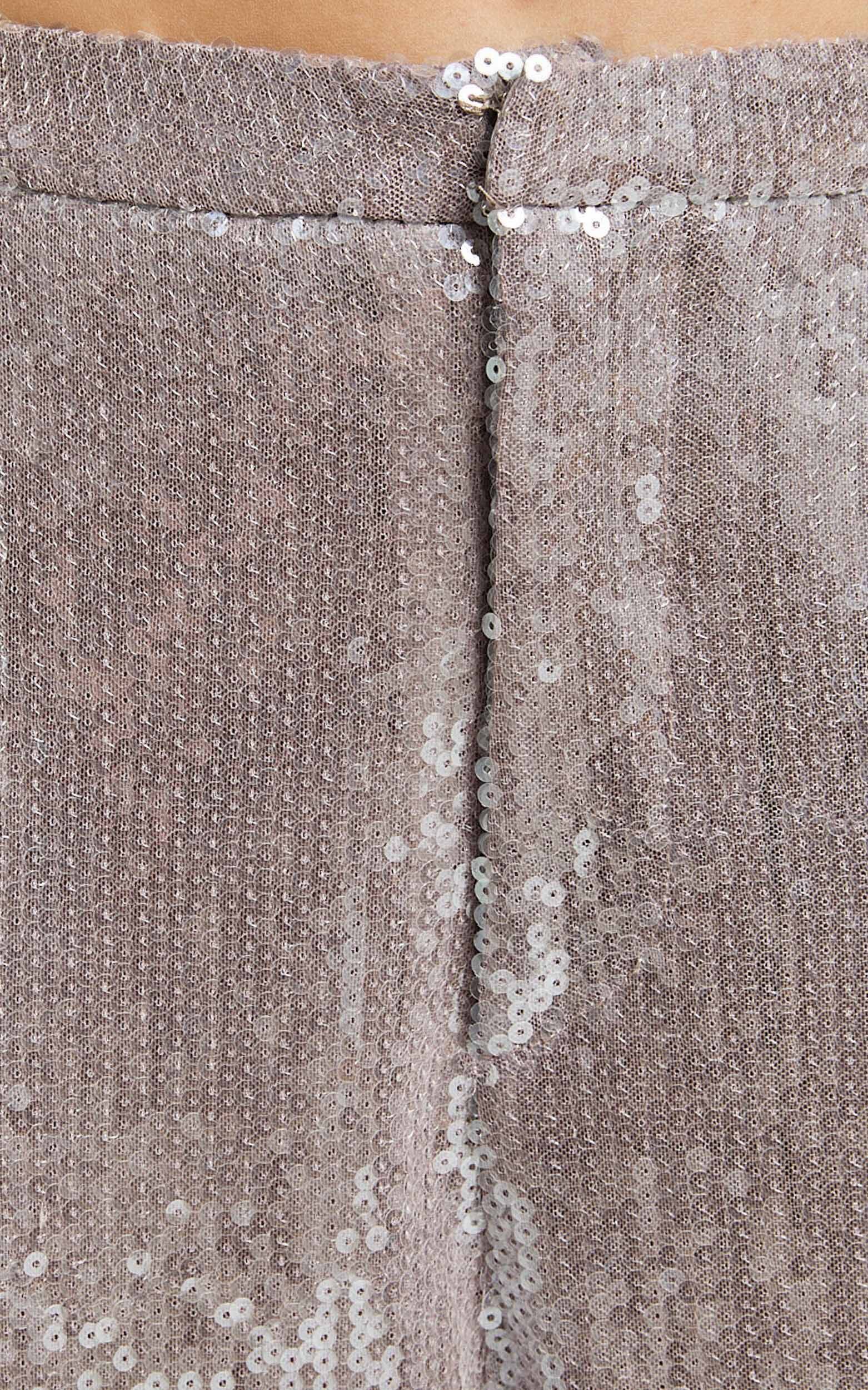 Tricia Pants - Mid Waist Cargo Pocket Sequin Pants in Grey