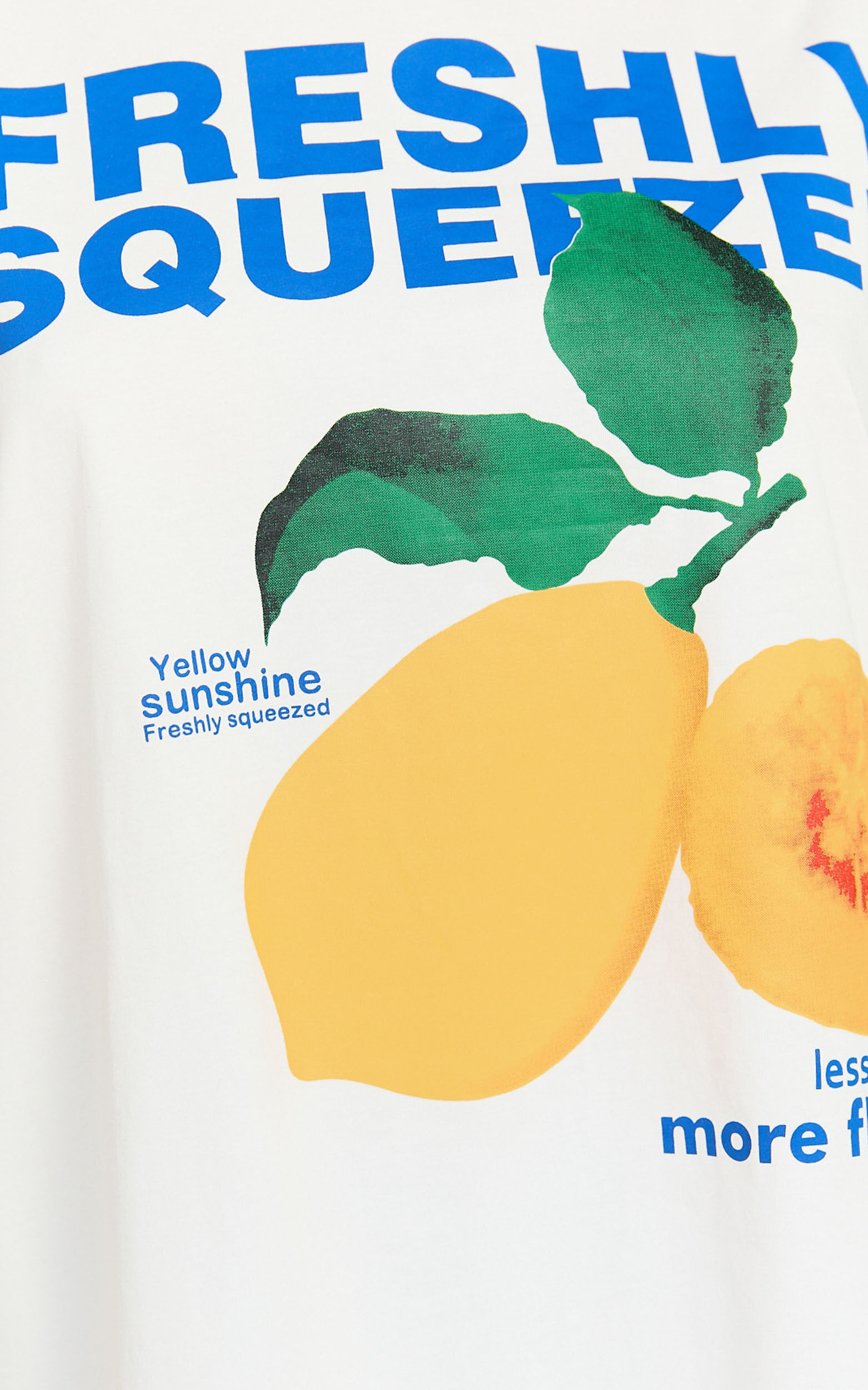 Gwen Two Piece Set - Freshly Squeezed T-shirt Set in White/Blue