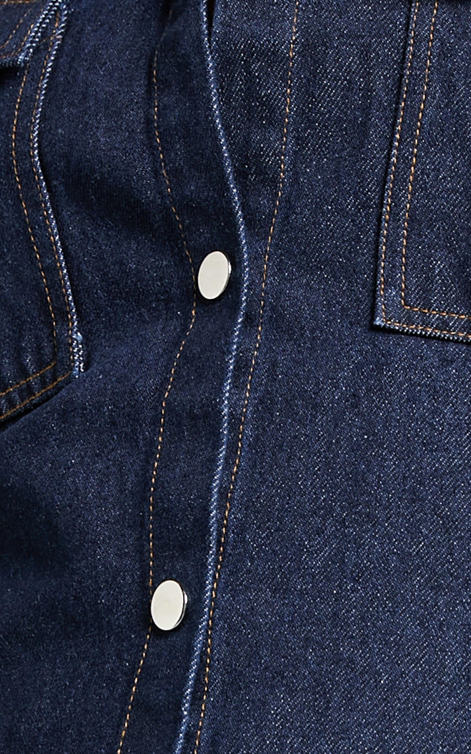 Leilani Mini Dress - Denim Short Sleeve Button Up Dress in Indigo Denim