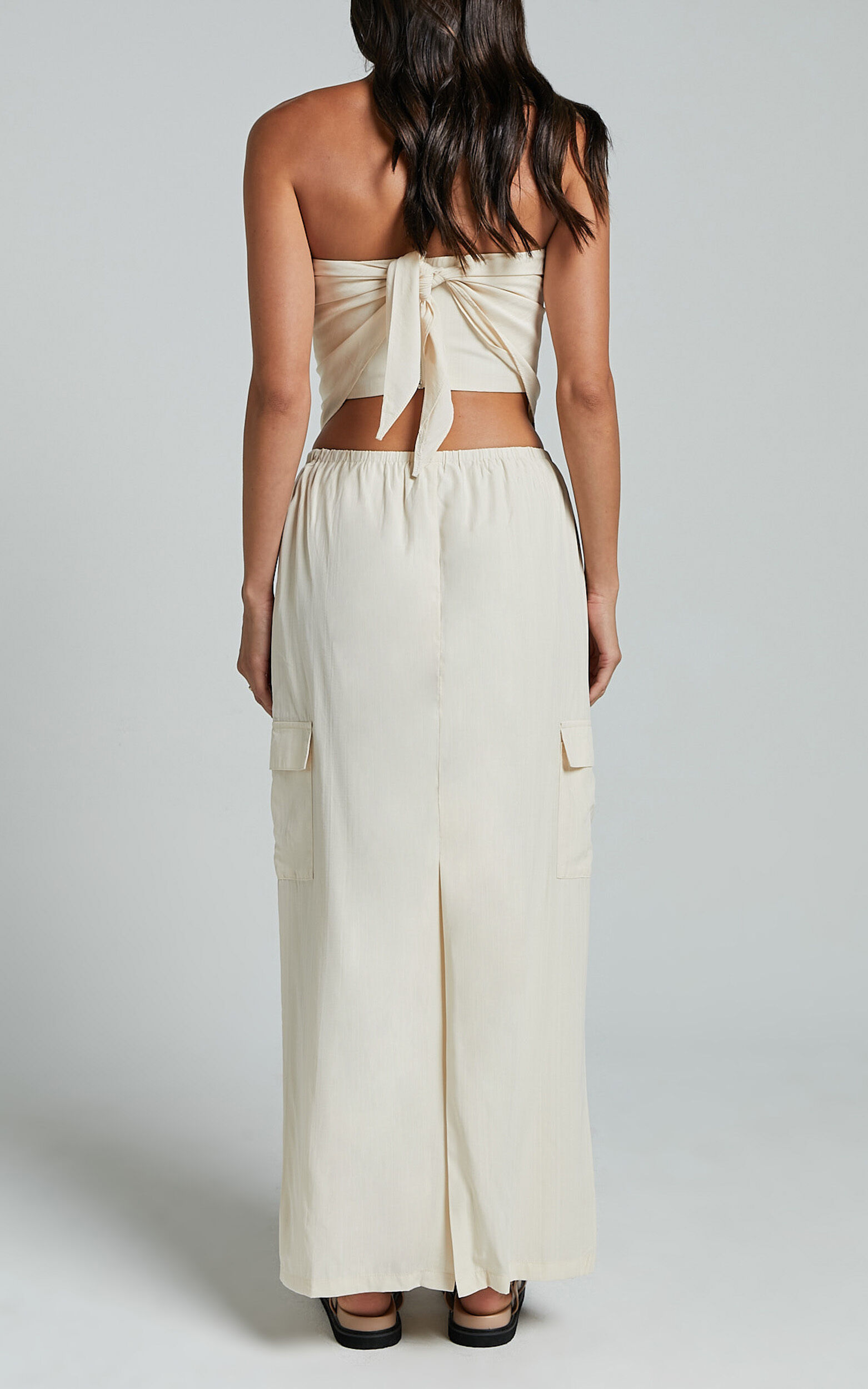 Runaway The Label - Picilo Long Midi Skirt in Stone
