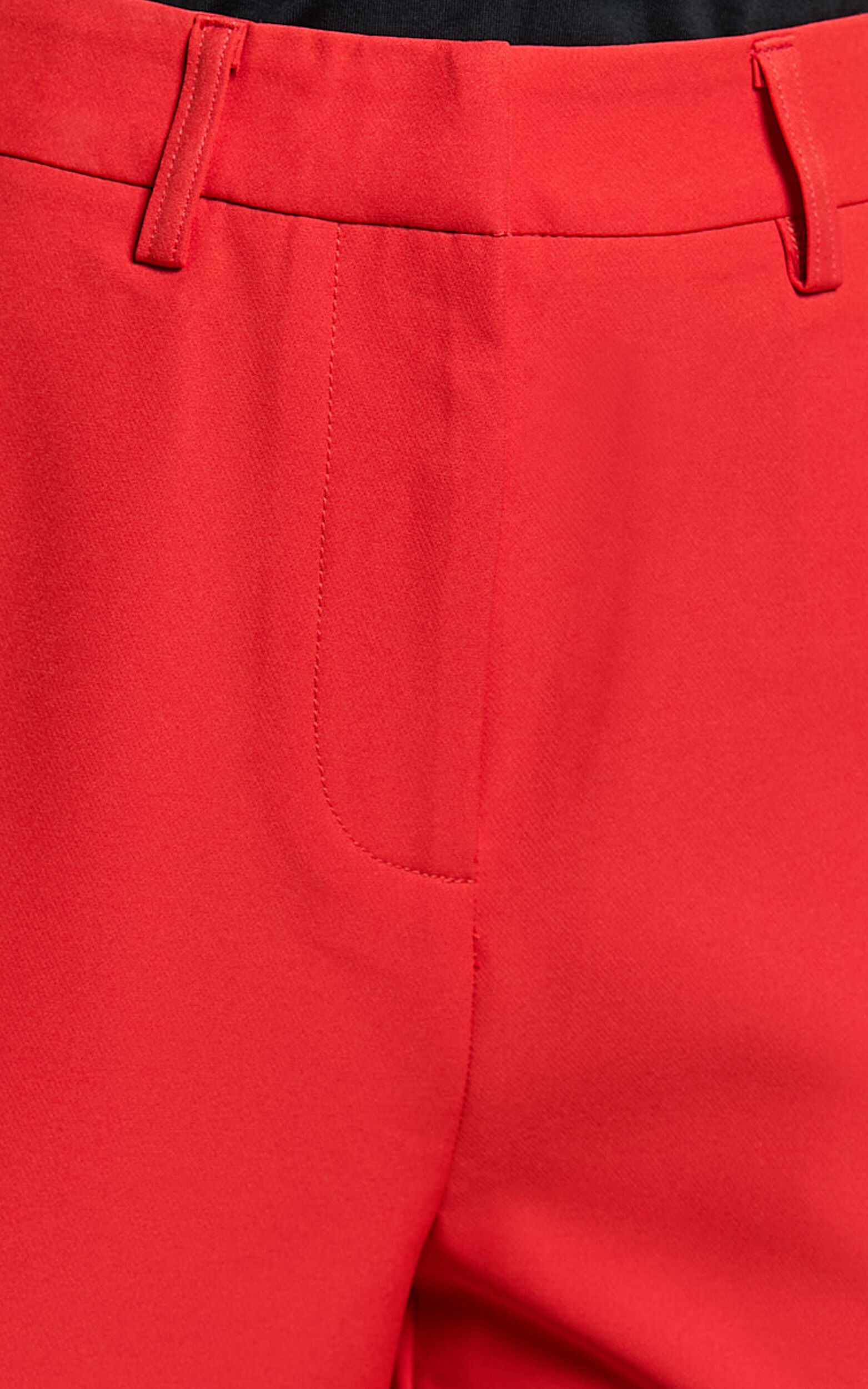 Hermie Pants - High Waisted Cropped Tailored Pants in Red