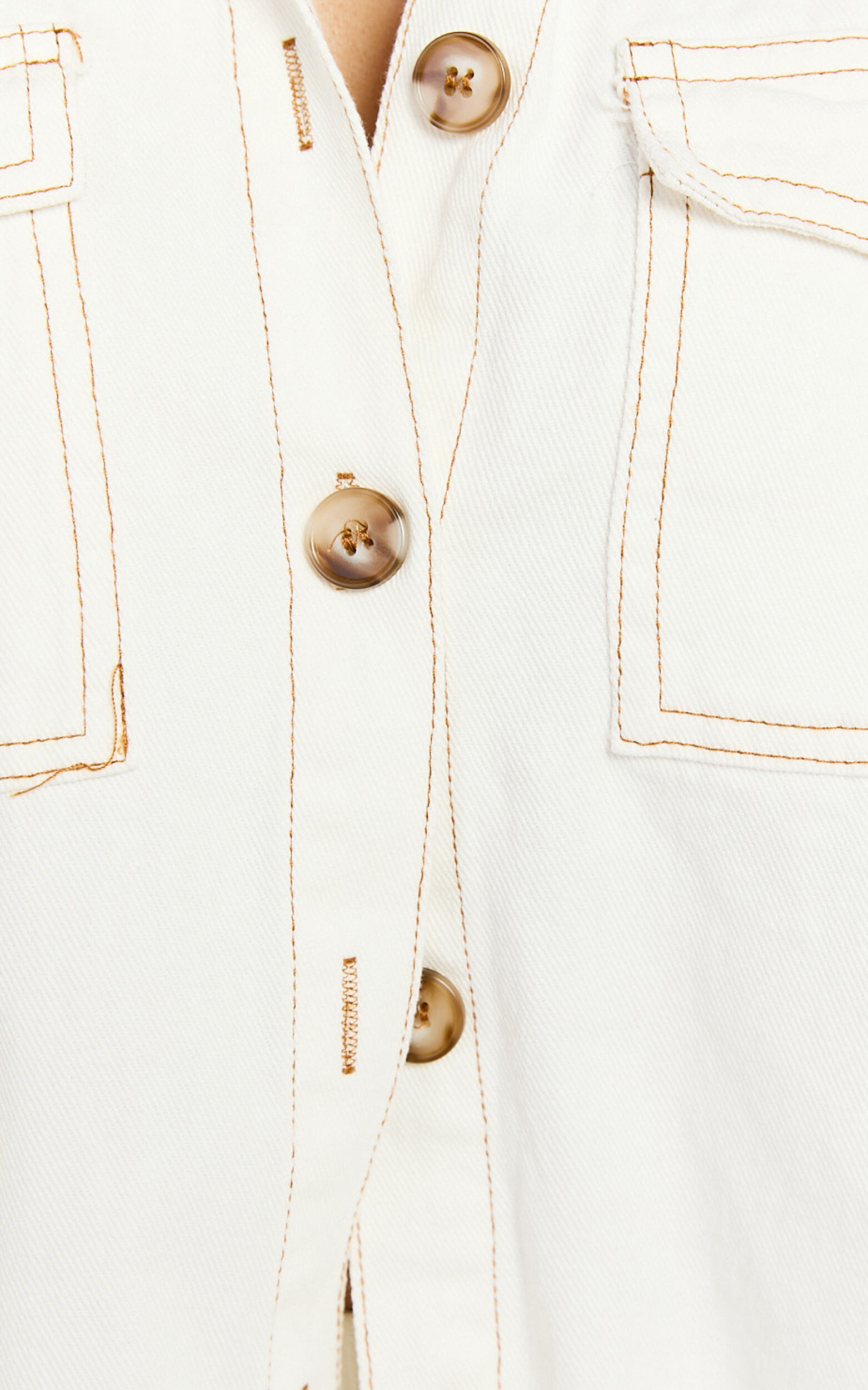 Brydie Two Piece Set - Denim Short Set in White