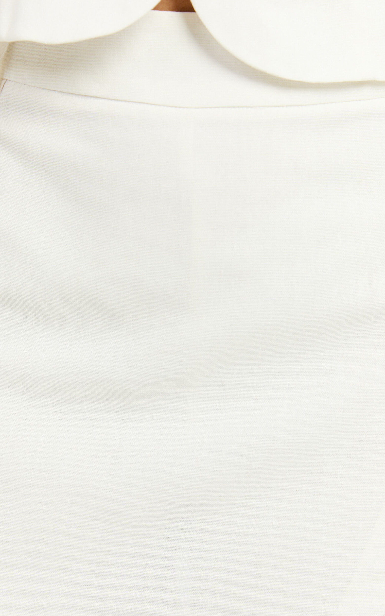 Sara Linen Skort - Wrap Asymmetric Mini Skort in White