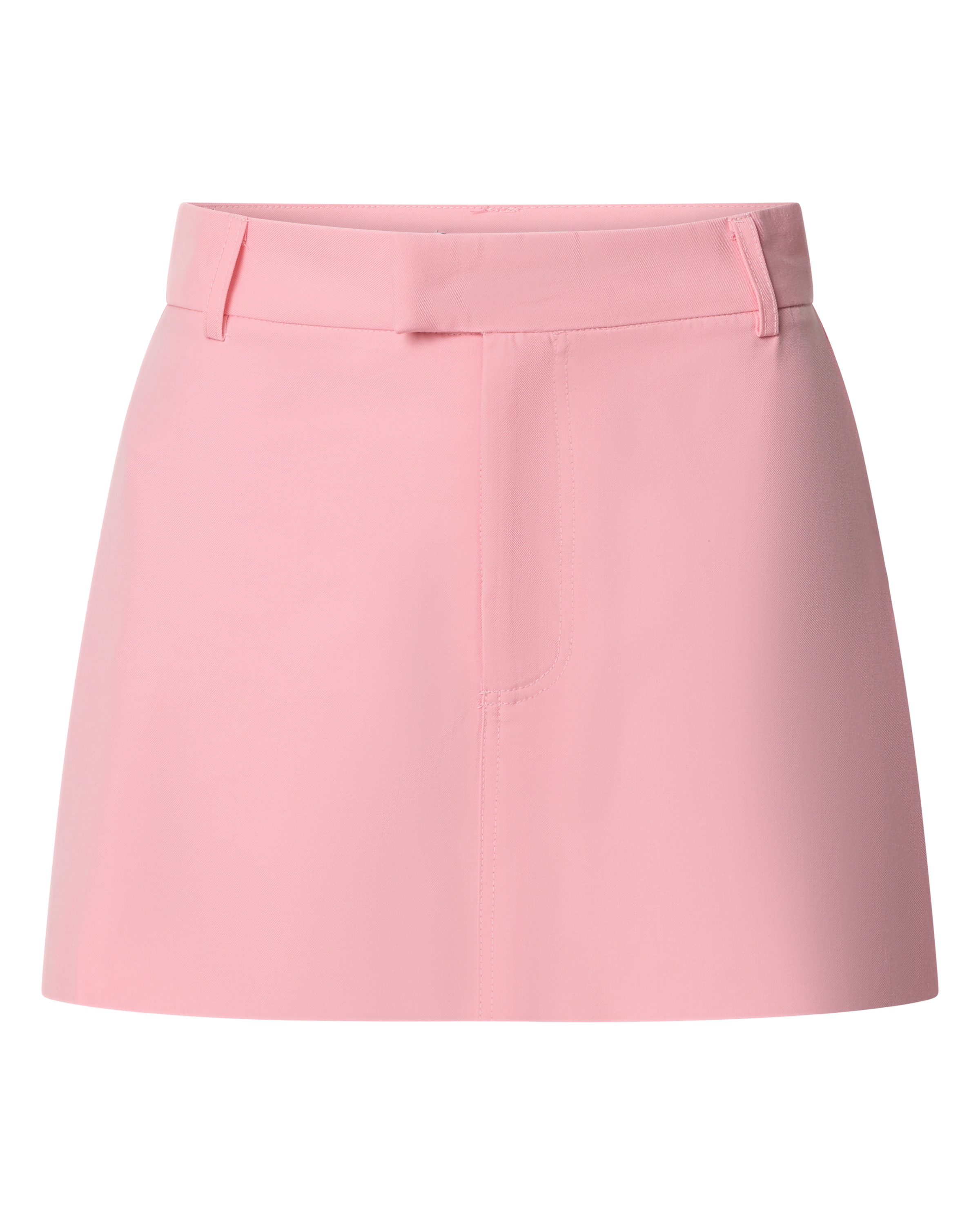 Desi Mini Skirt - Tailored Mid Waisted Skirt in Pale Pink